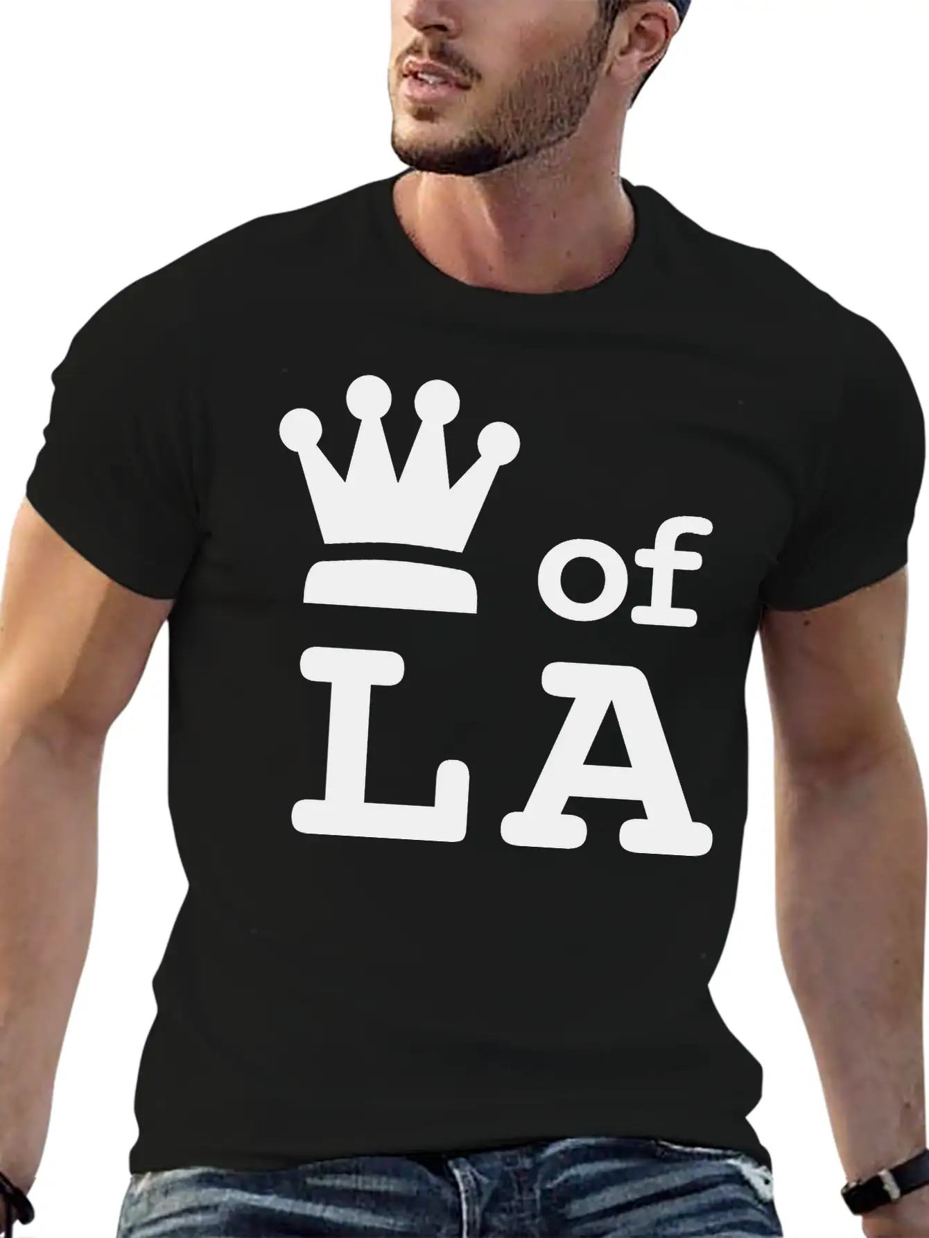 King Of LA • Queen Of LA "I Run This Town" Royalty Essential Cotton Tee For Daily Outfits – Unisex Style
