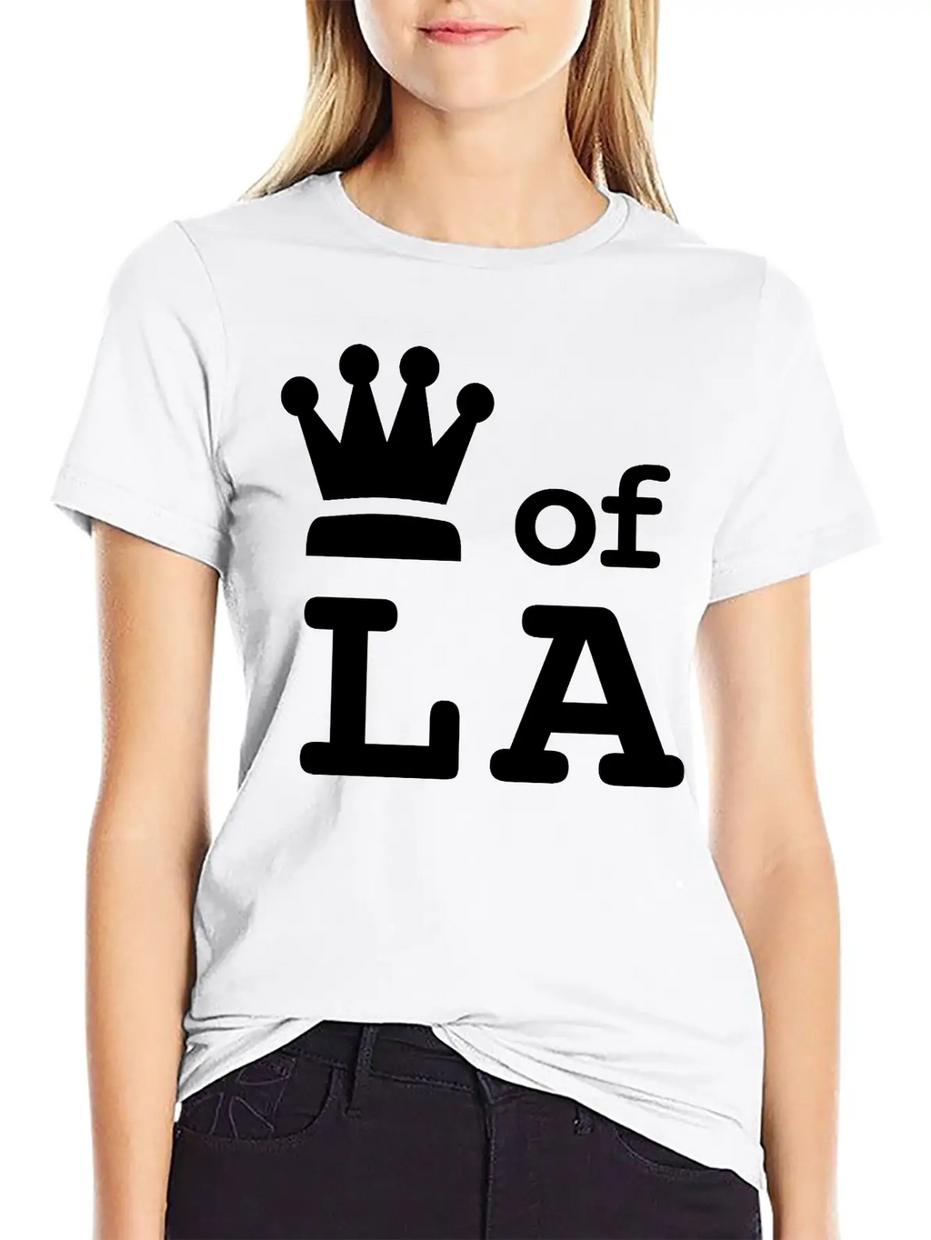 King Of LA • Queen Of LA "I Run This Town" Royalty Essential Cotton Tee For Daily Outfits – Unisex Style