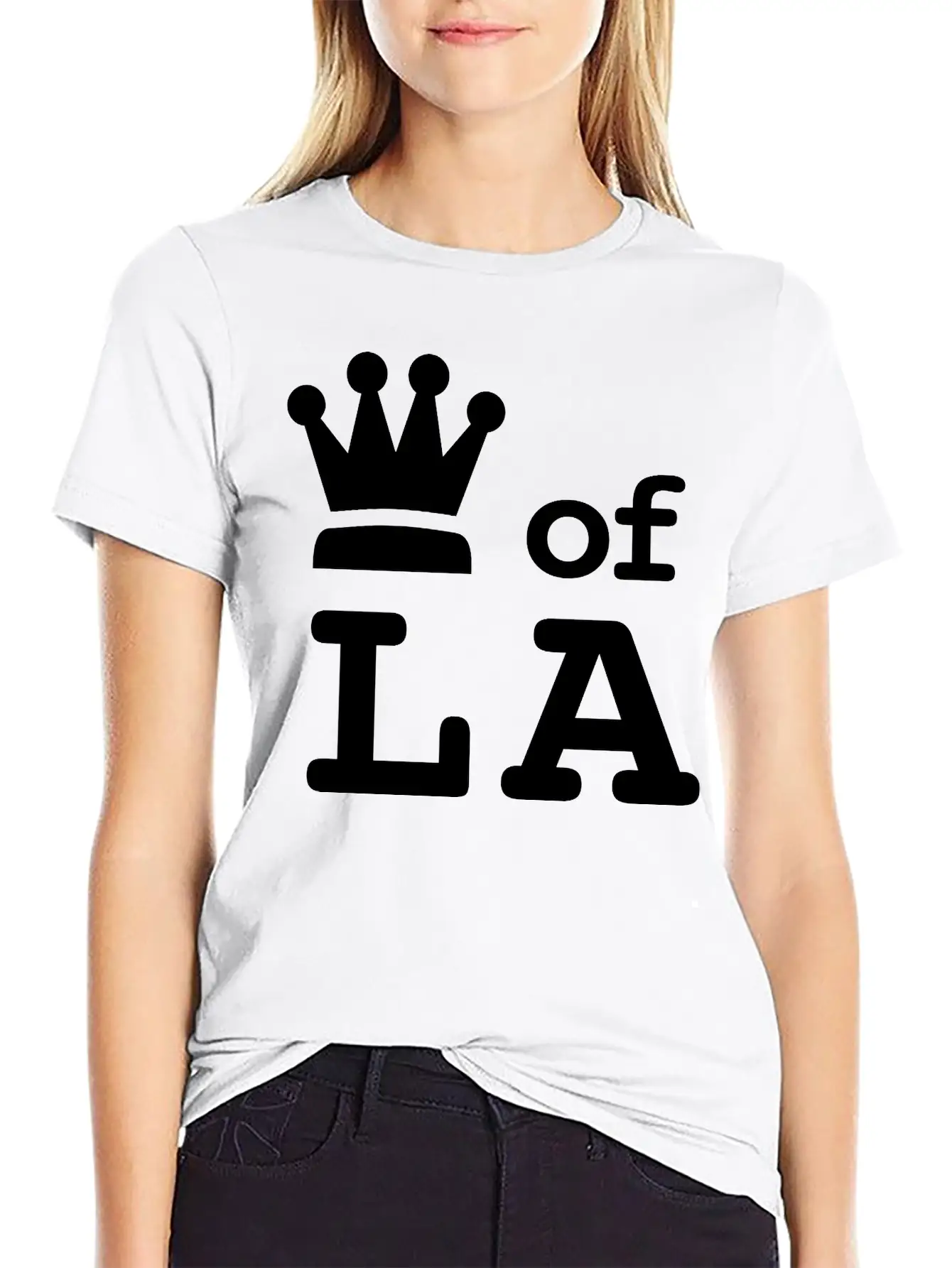 King Of LA • Queen Of LA "I Run This Town" Royalty Essential Cotton Tee For Daily Outfits – Unisex Style