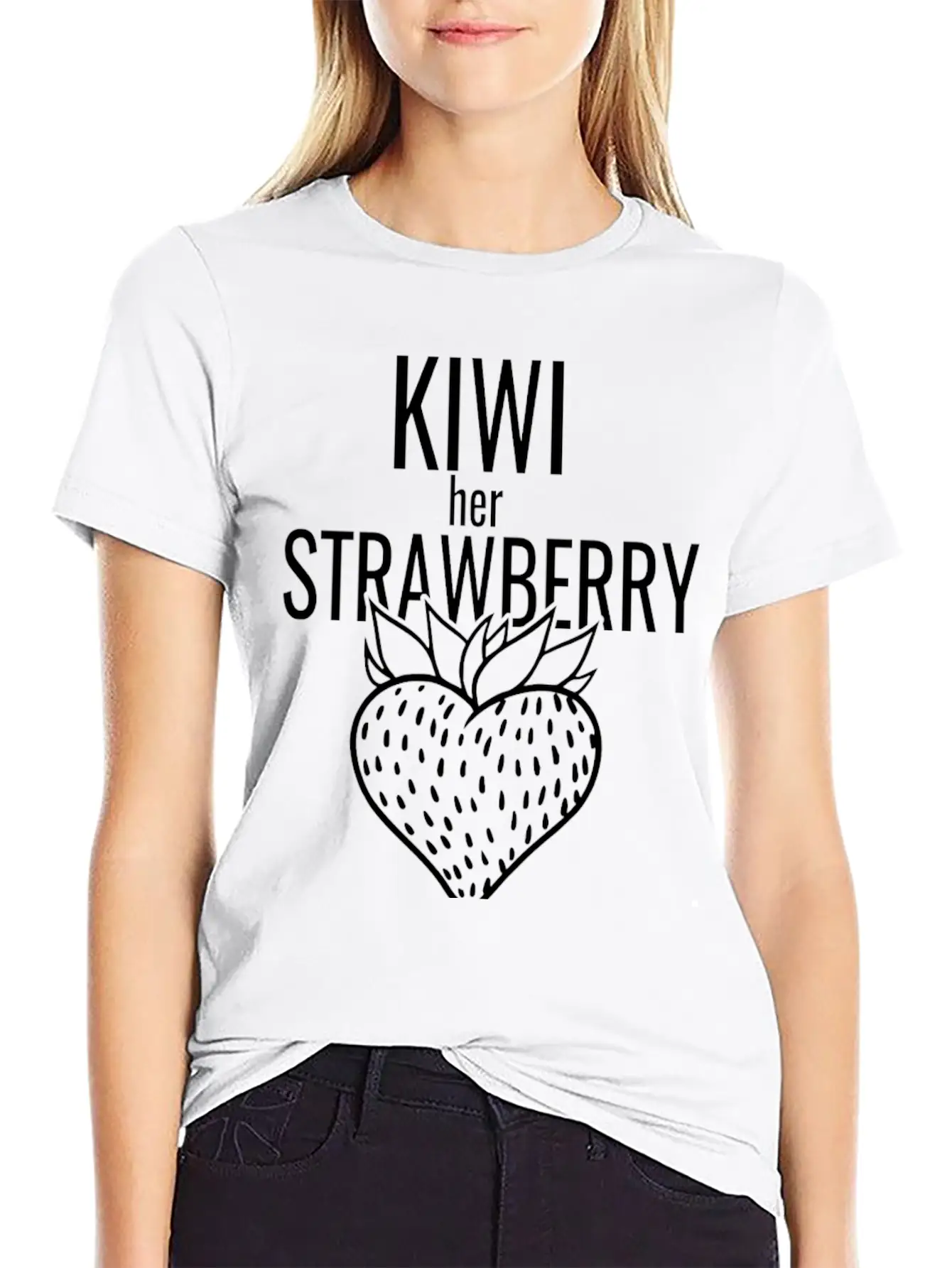 Kiwi Her Strawberry Timeless Short Sleeve Tee – Comfy And Minimalist Design