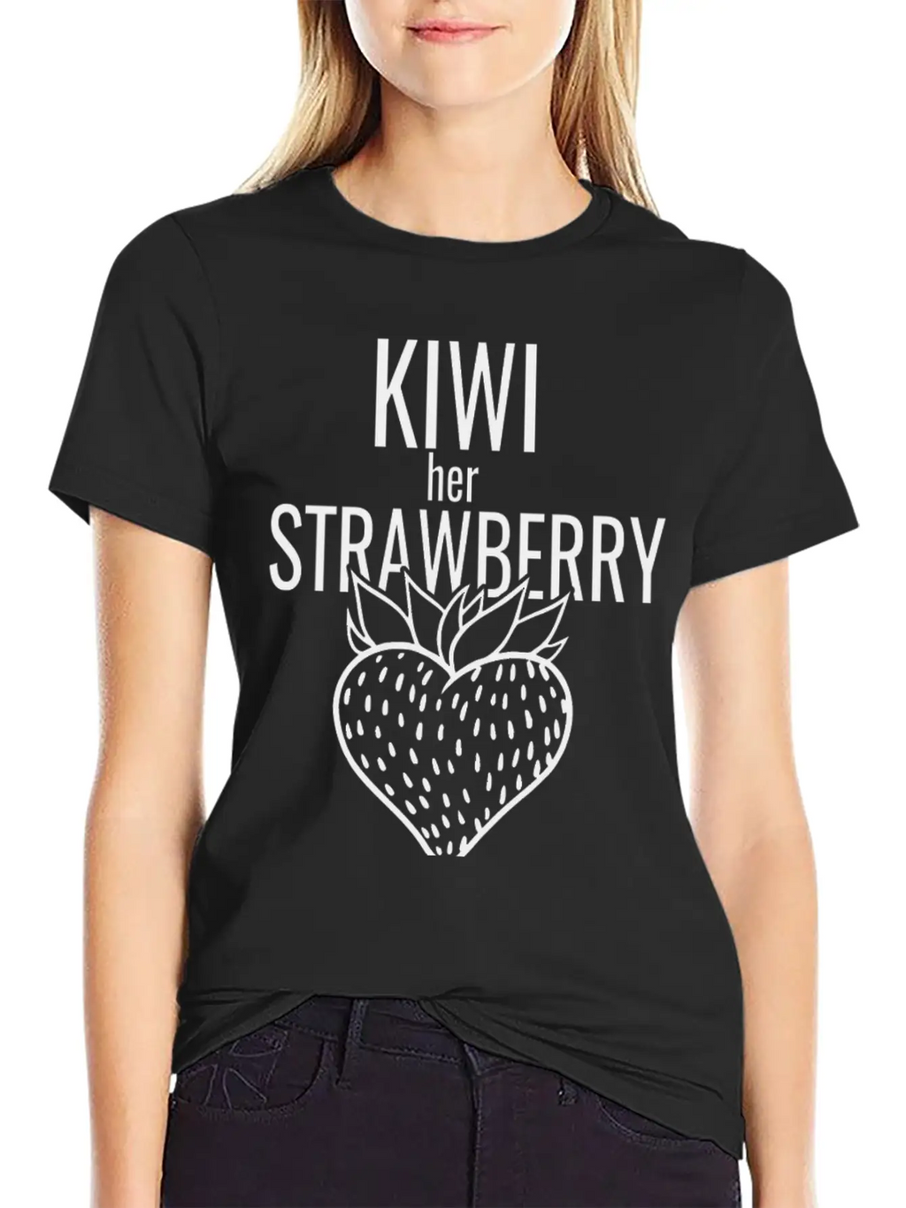 Kiwi Her Strawberry Timeless Short Sleeve Tee – Comfy And Minimalist Design