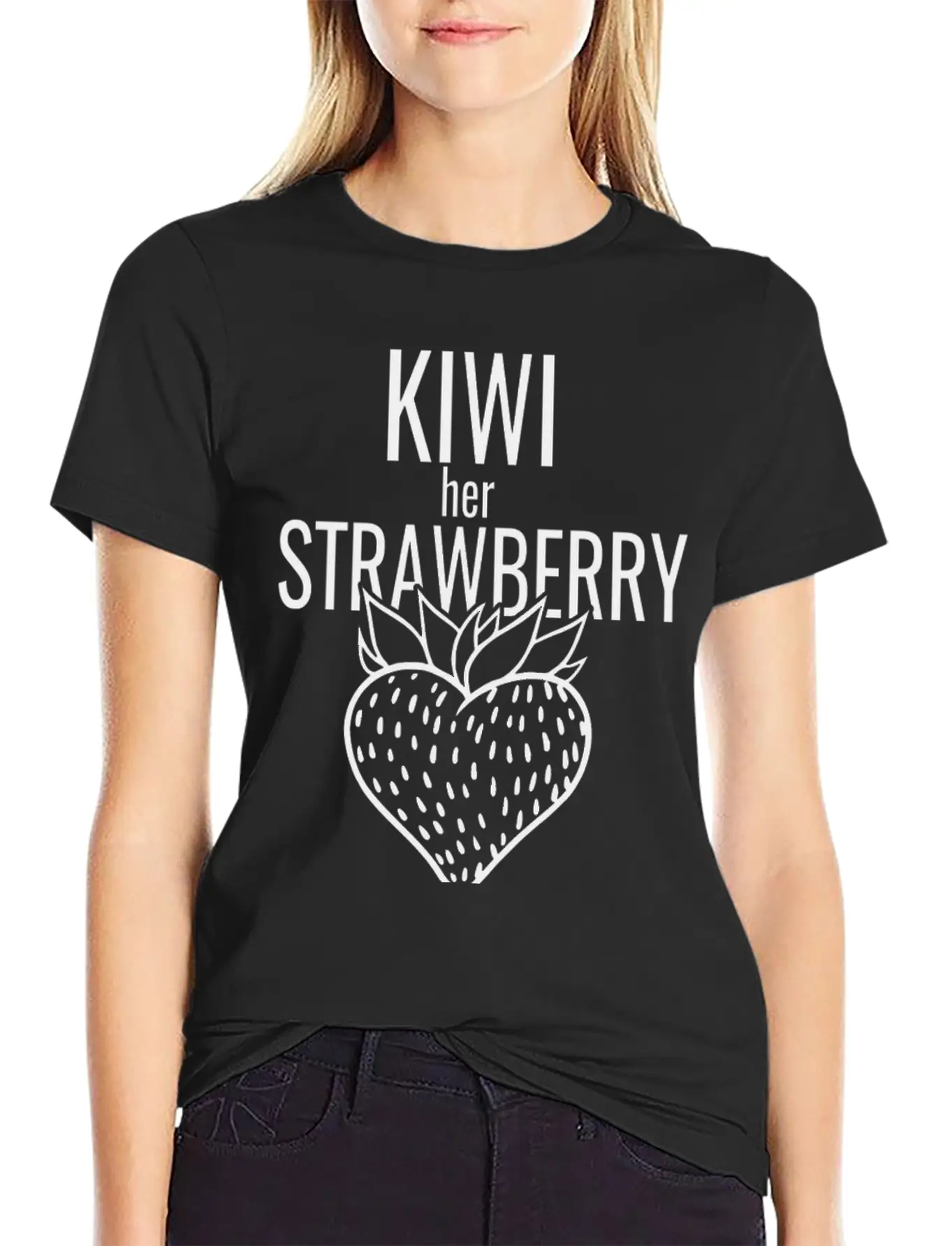 Kiwi Her Strawberry Timeless Short Sleeve Tee – Comfy And Minimalist Design