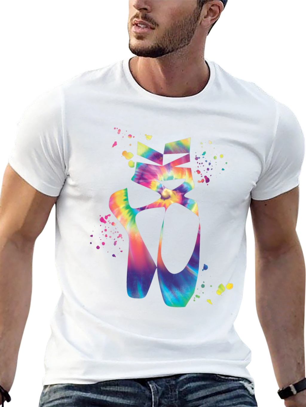 Tie-Dye Ballet Shoes Graphic T-Shirt