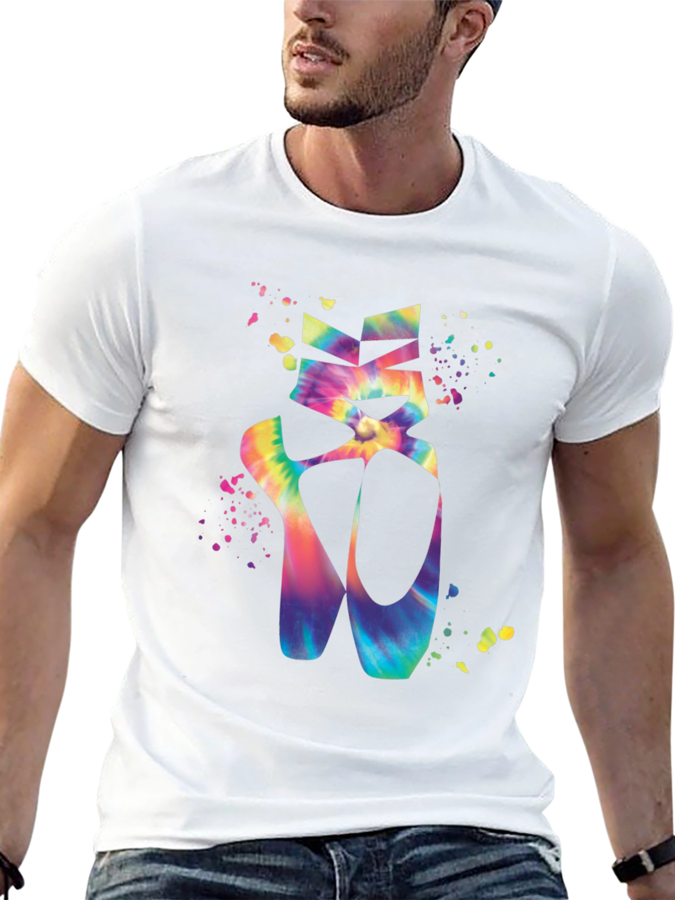 Tie-Dye Ballet Shoes Graphic T-Shirt