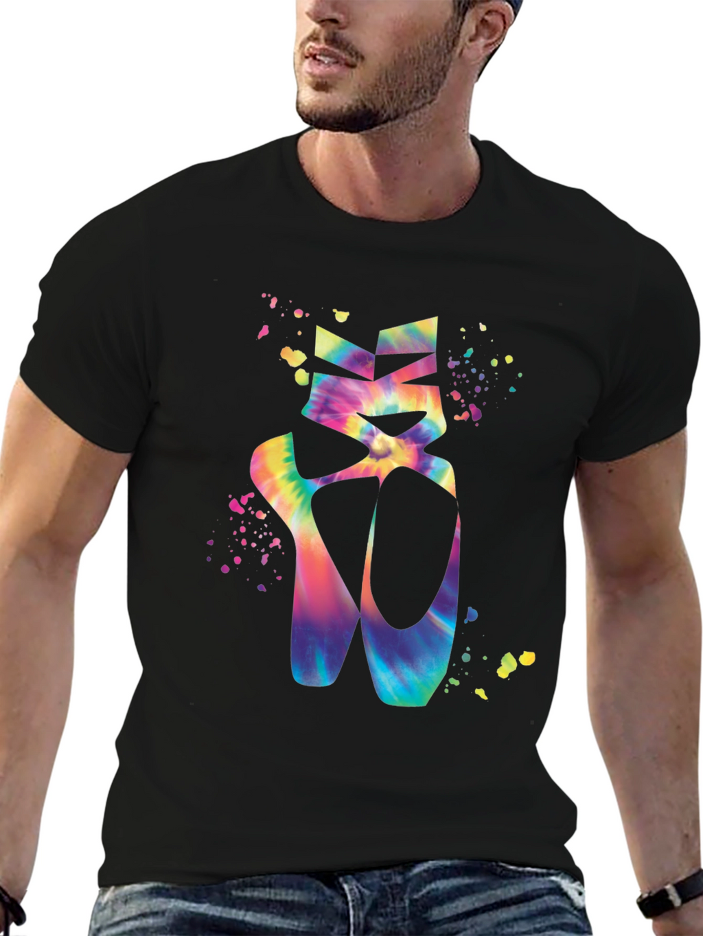 Tie-Dye Ballet Shoes Graphic T-Shirt