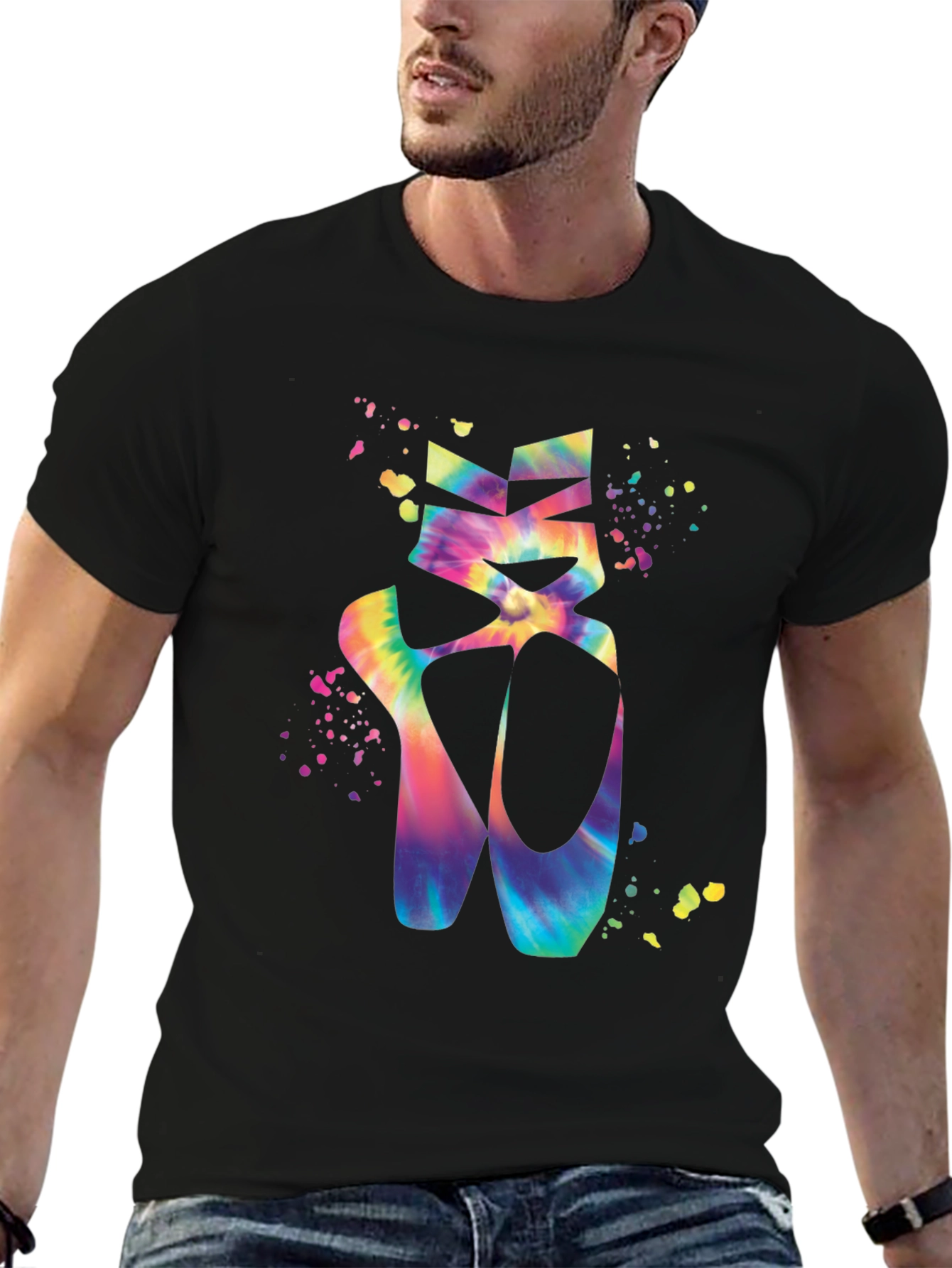 Tie-Dye Ballet Shoes Graphic T-Shirt
