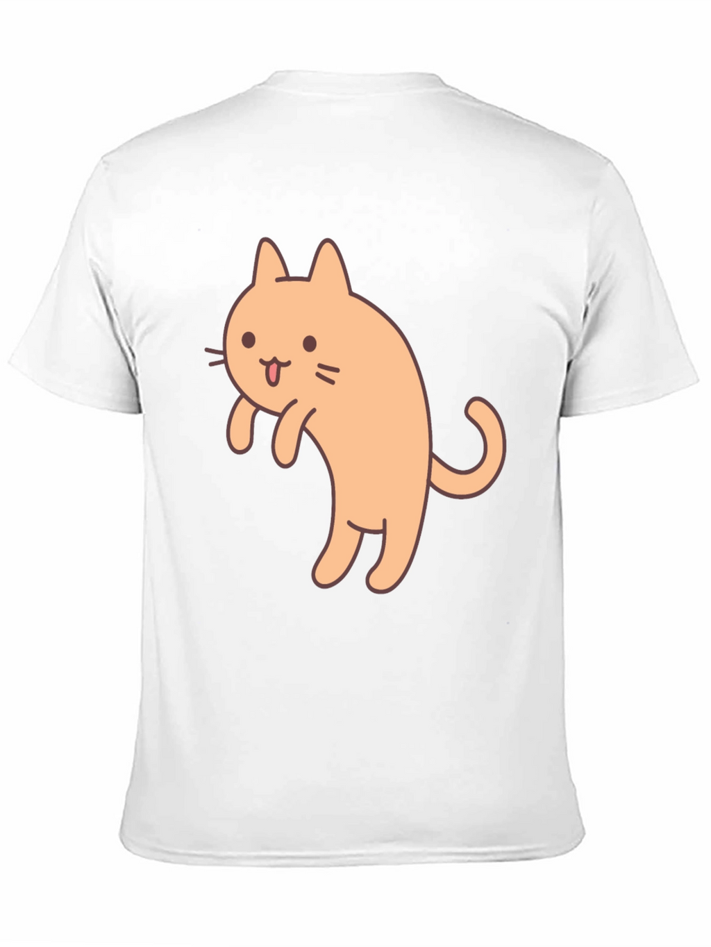 Cute Cartoon Cat Graphic T-Shirt - Black