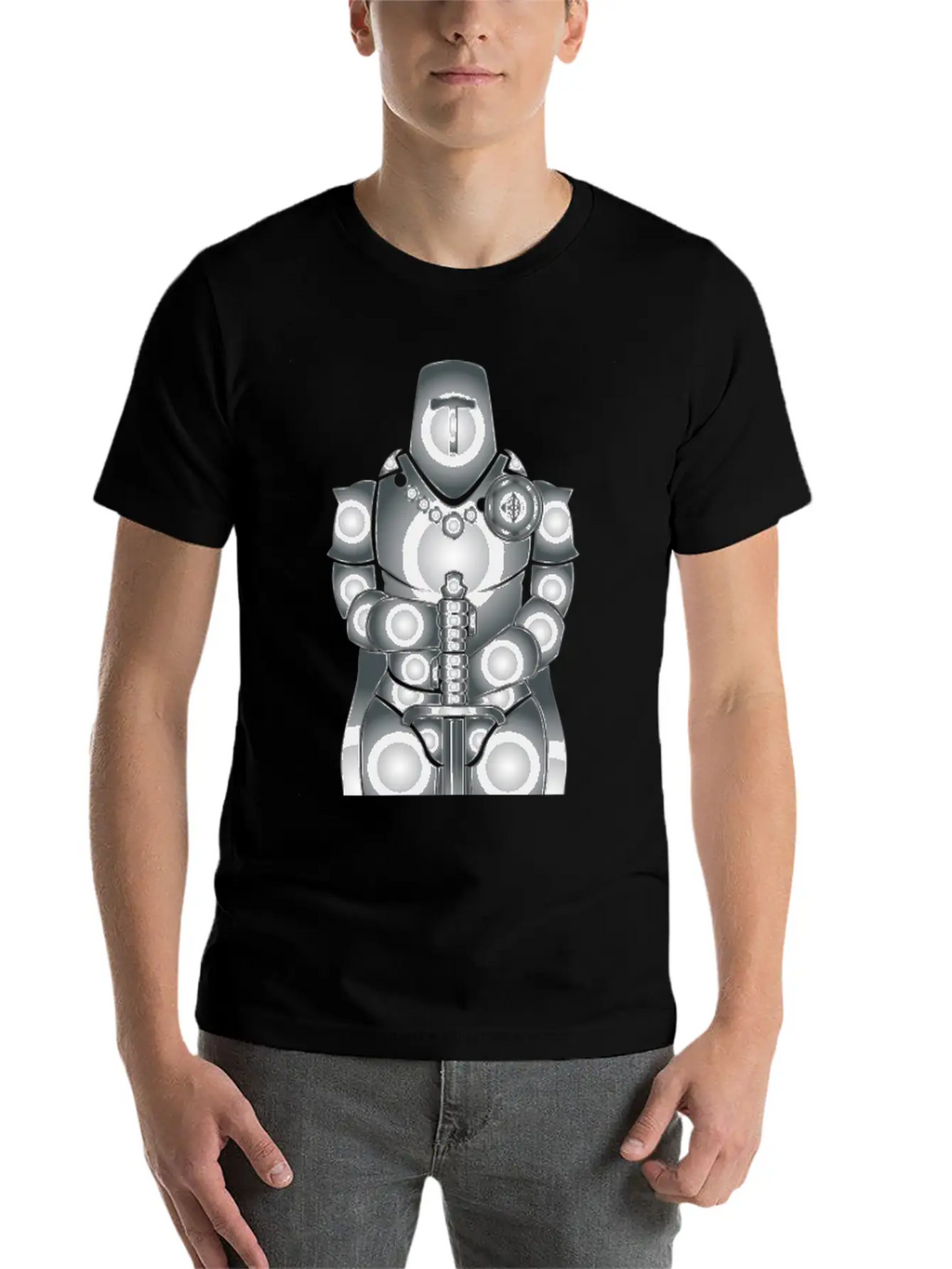 Knight Ritter Sword Schwert Armor176 Stylish Everyday T-Shirt – Unisex Basic Cotton Tee