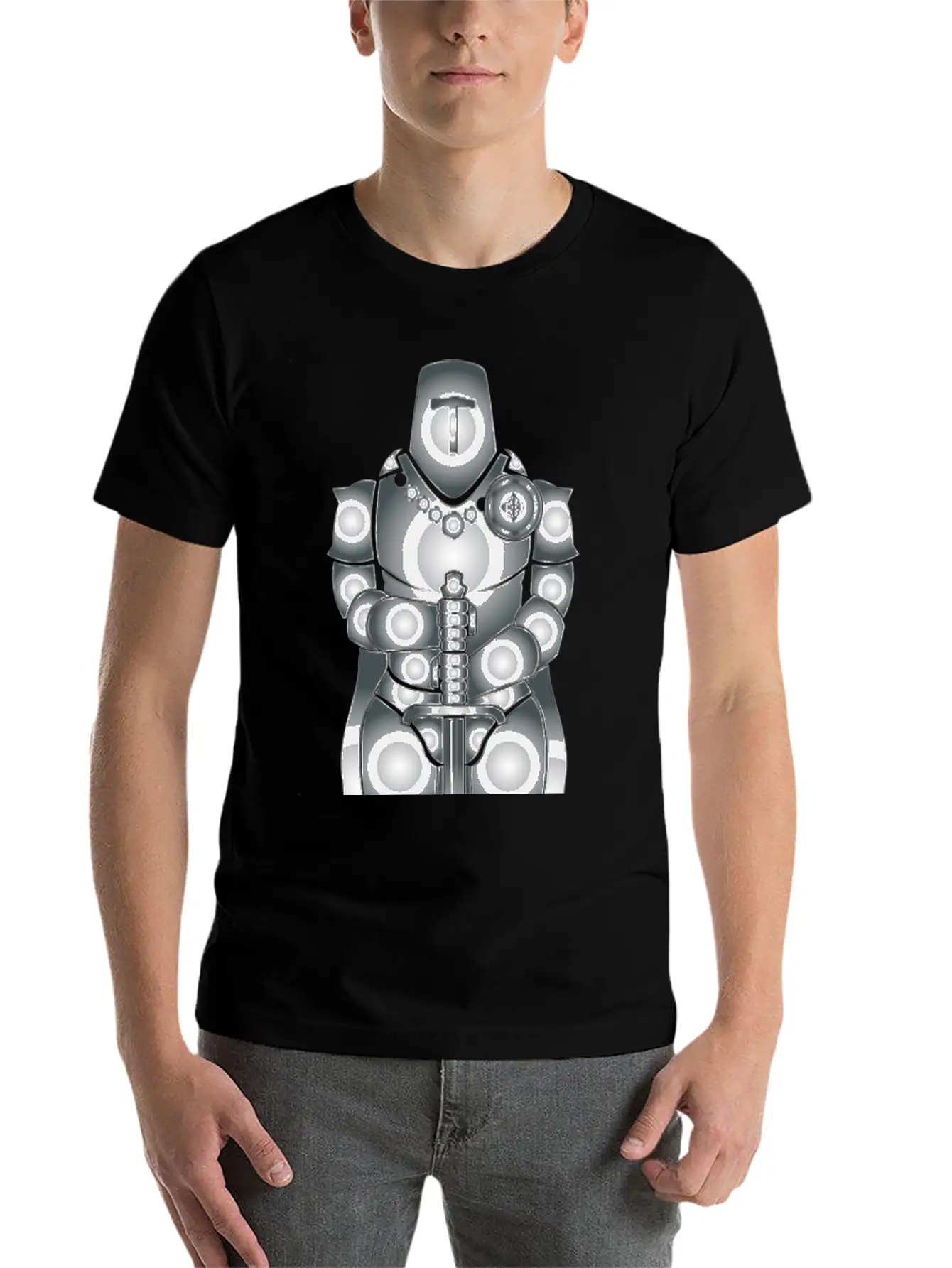 Knight Ritter Sword Schwert Armor176 Stylish Everyday T-Shirt – Unisex Basic Cotton Tee