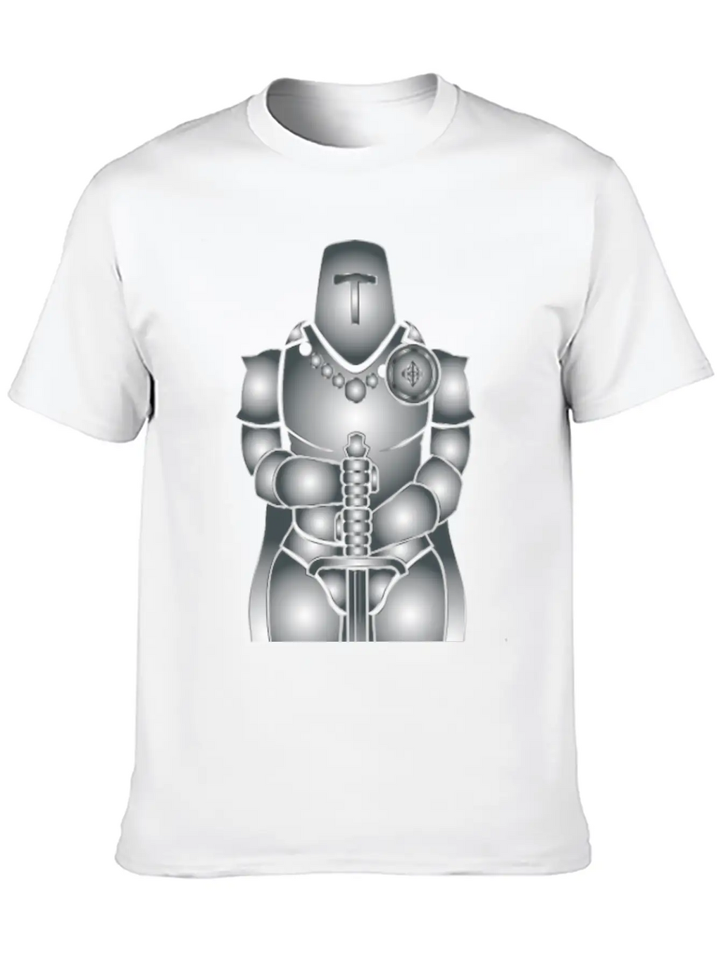Knight Ritter Sword Schwert Armor176 Stylish Everyday T-Shirt – Unisex Basic Cotton Tee