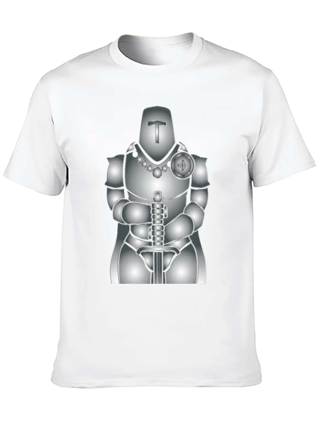 Knight Ritter Sword Schwert Armor176 Stylish Everyday T-Shirt – Unisex Basic Cotton Tee