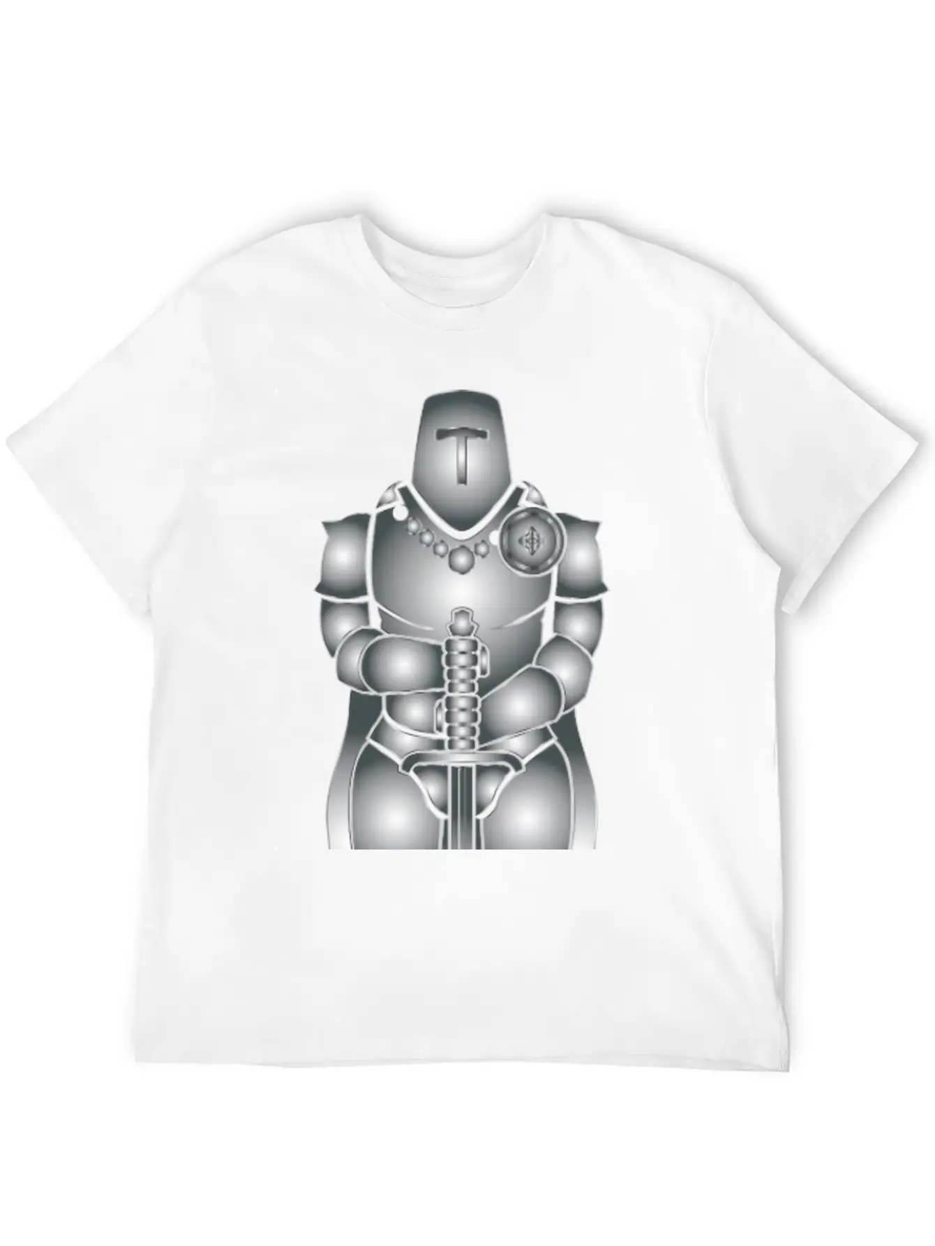 Knight Ritter Sword Schwert Armor176 Stylish Everyday T-Shirt – Unisex Basic Cotton Tee