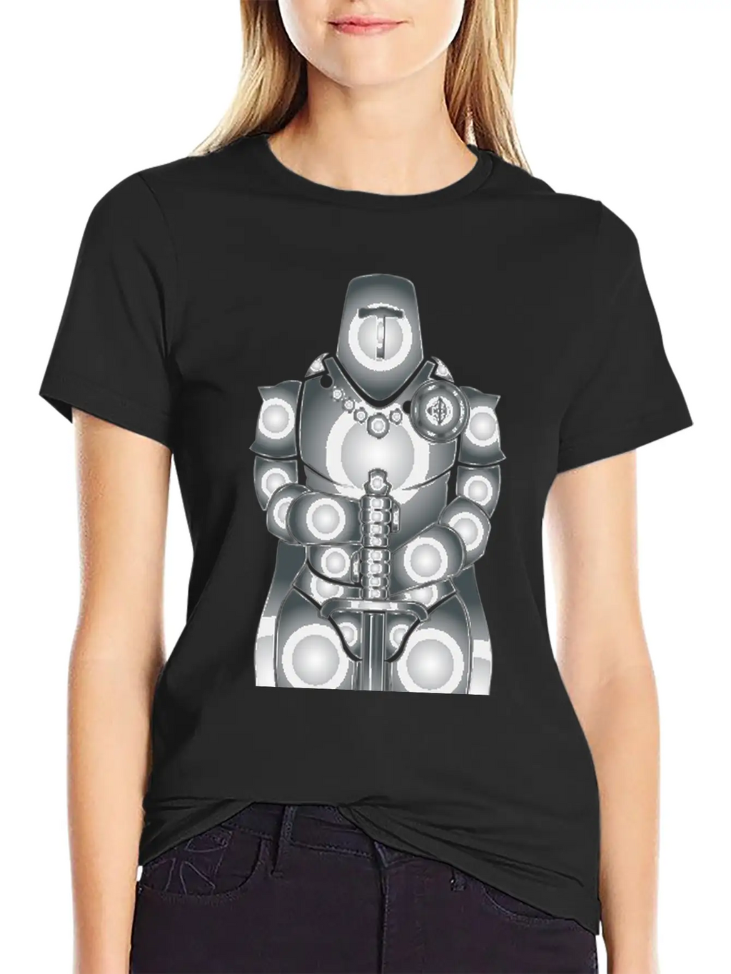 Knight Ritter Sword Schwert Armor176 Stylish Everyday T-Shirt – Unisex Basic Cotton Tee
