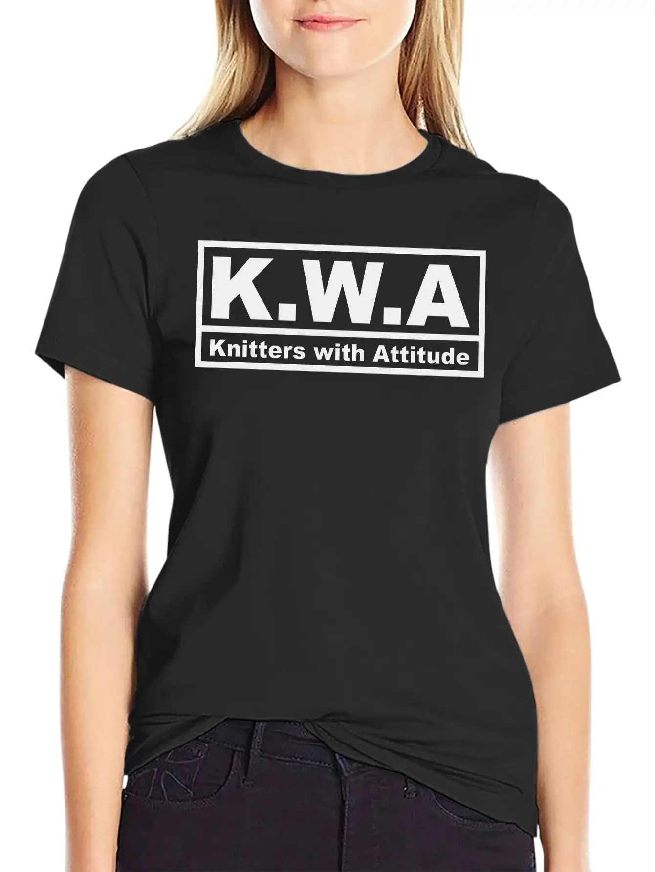 Knitters With Attitude (1 Color) Breathable Soft Cotton T-Shirt – Timeless Casual Look