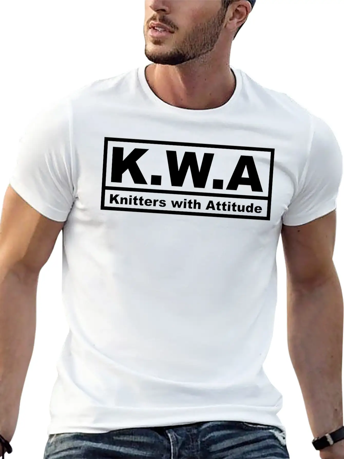 Knitters With Attitude (1 Color) Breathable Soft Cotton T-Shirt – Timeless Casual Look