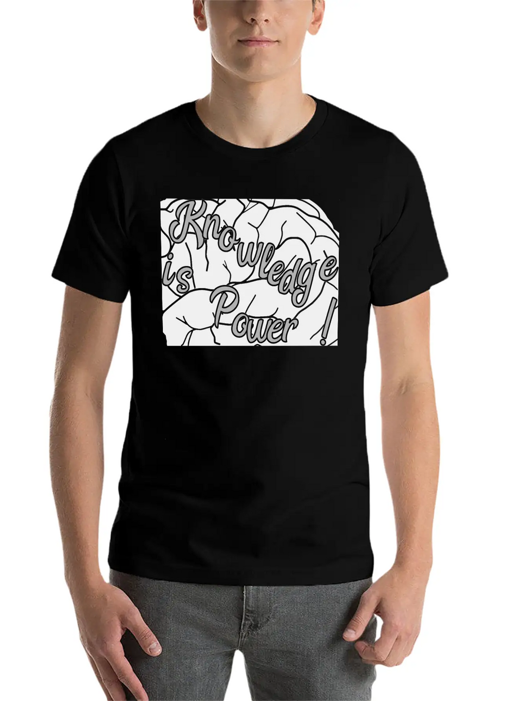 Knowledge Is Power!! Basic Graphic T-Shirt – Daily Comfort In Soft Cotton