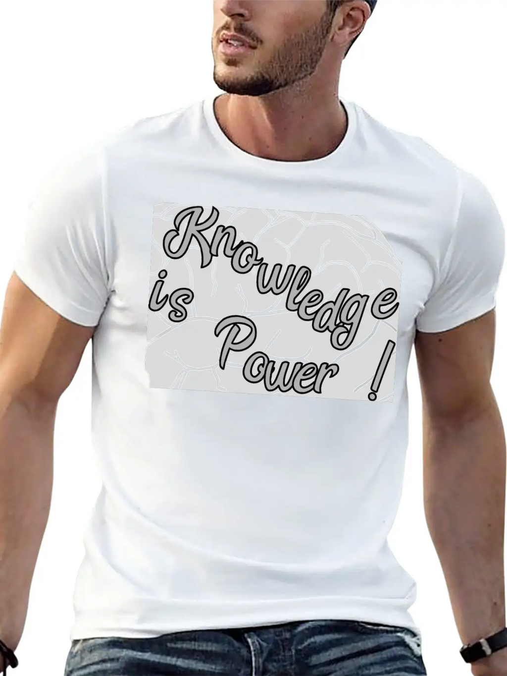 Knowledge Is Power!! Basic Graphic T-Shirt – Daily Comfort In Soft Cotton