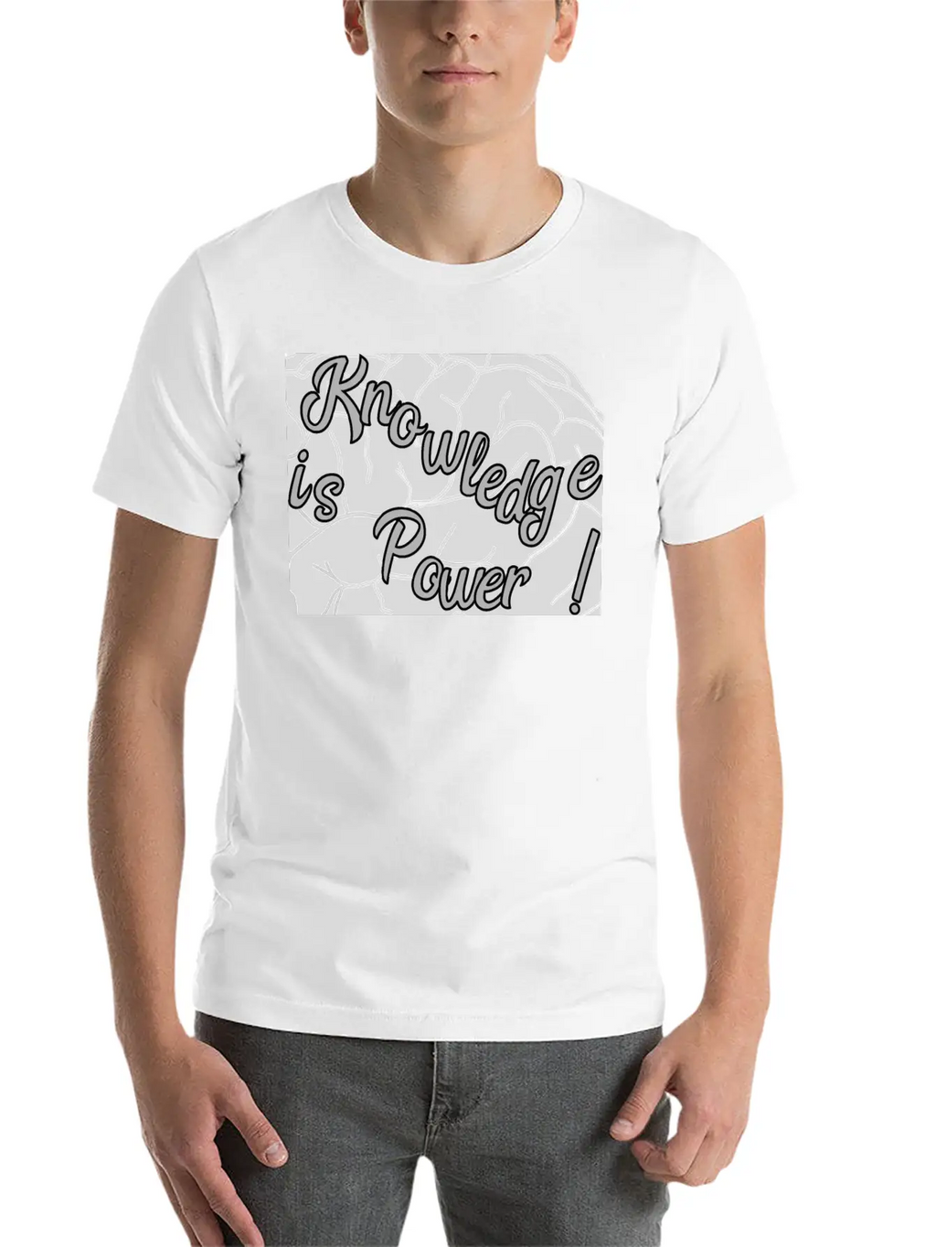 Knowledge Is Power!! Basic Graphic T-Shirt – Daily Comfort In Soft Cotton