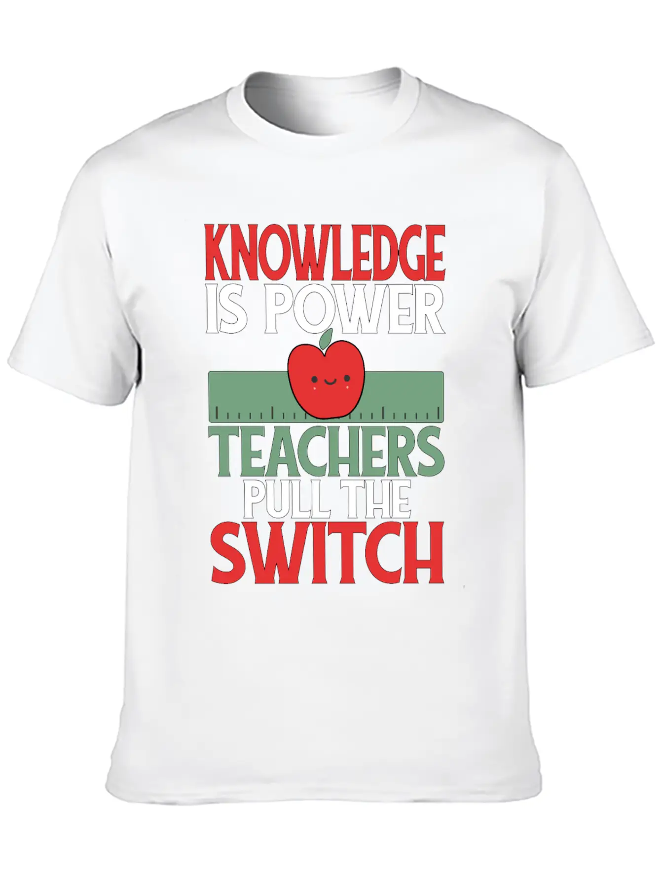 Knowledge Is Power. Teachers Pull The Switch Classic Cotton Tee – Unisex Comfort For Any Season