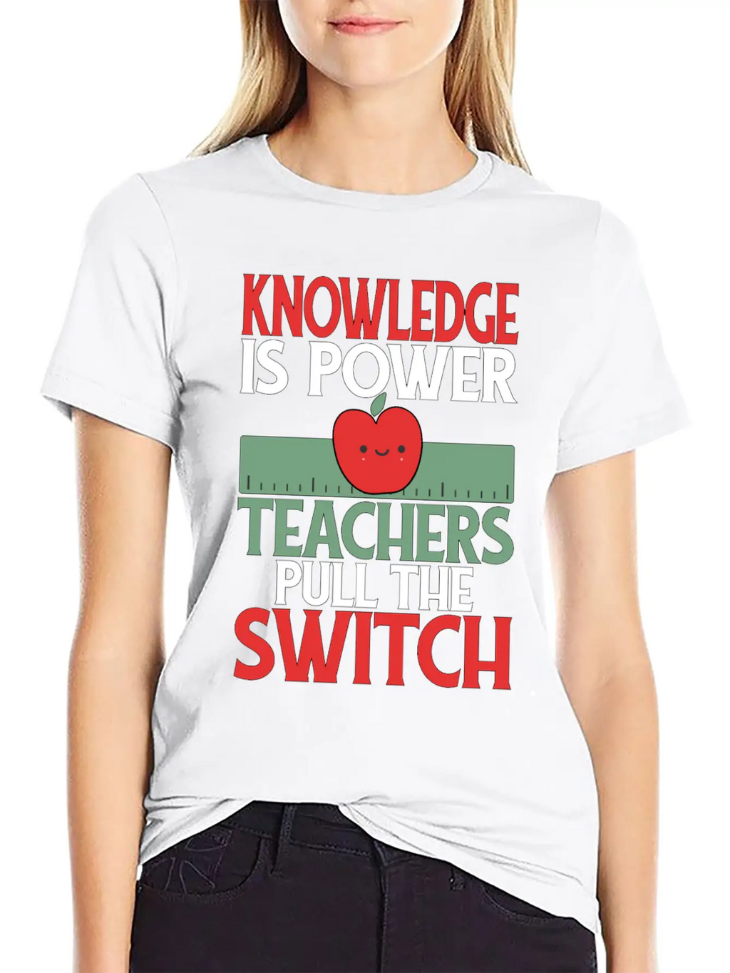 Knowledge Is Power. Teachers Pull The Switch Classic Cotton Tee – Unisex Comfort For Any Season