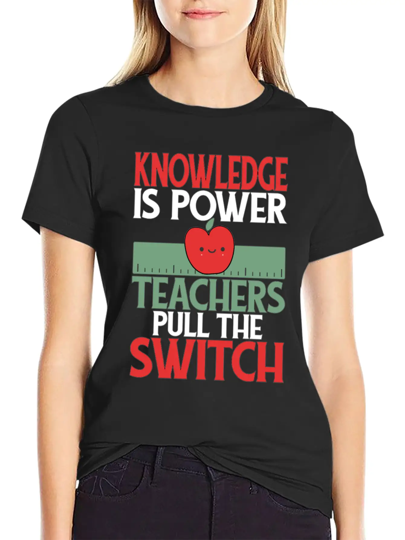 Knowledge Is Power. Teachers Pull The Switch Classic Cotton Tee – Unisex Comfort For Any Season