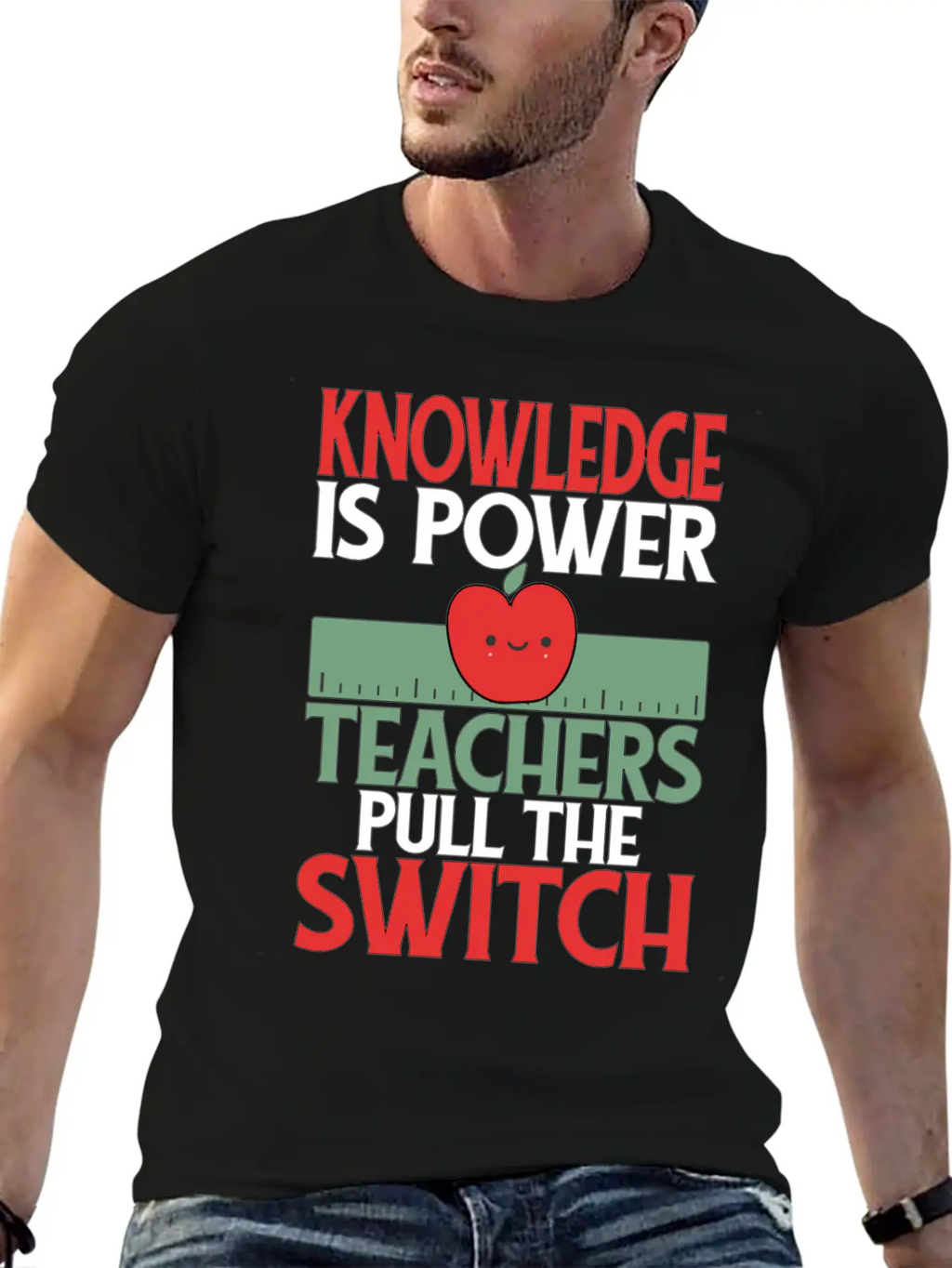 Knowledge Is Power. Teachers Pull The Switch Classic Cotton Tee – Unisex Comfort For Any Season