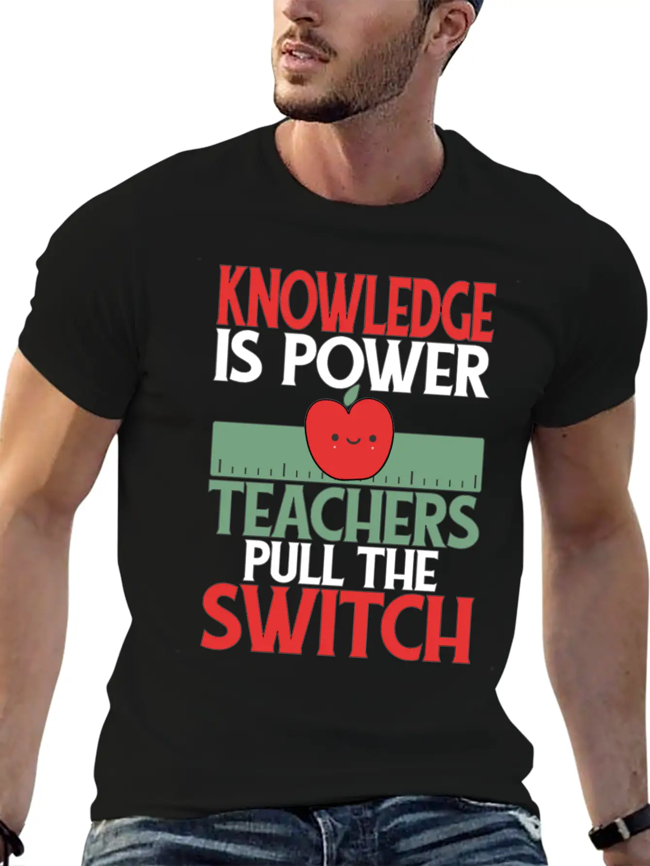 Knowledge Is Power. Teachers Pull The Switch Classic Cotton Tee – Unisex Comfort For Any Season