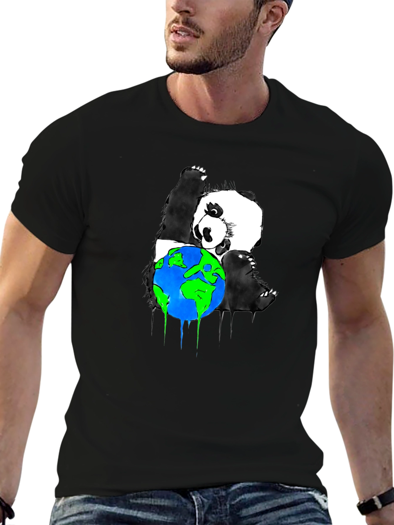 Panda Hug Earth Graphic Tee