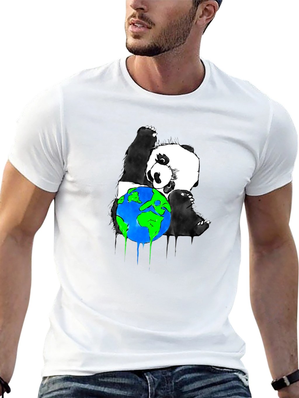 Panda Hug Earth Graphic Tee