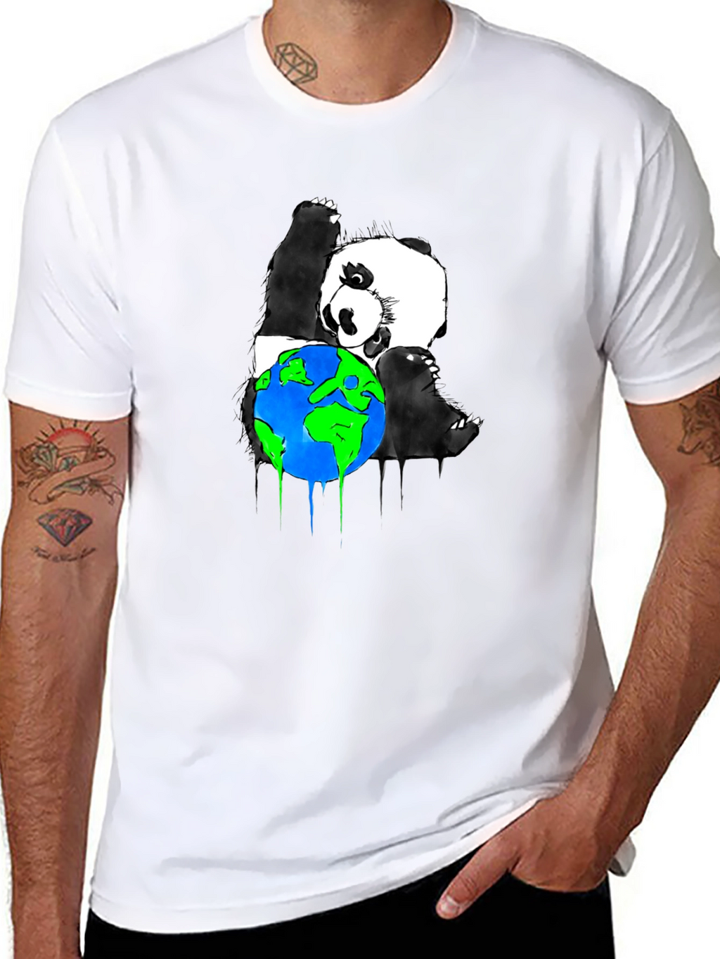 Panda Hug Earth Graphic Tee