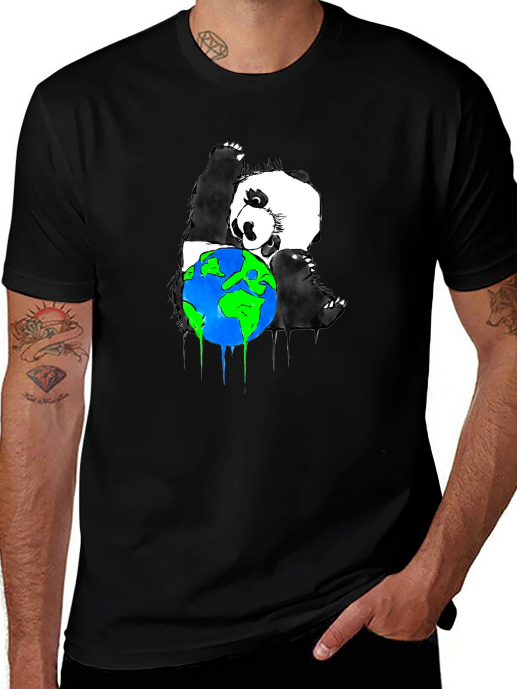 Panda Hug Earth Graphic Tee