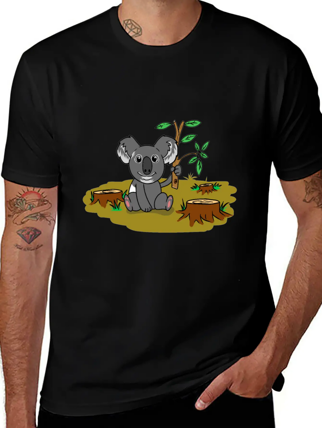 Koala Baer Australia Wildnis Climate Global Relaxed Everyday Tee – Lightweight And Durable Cotton