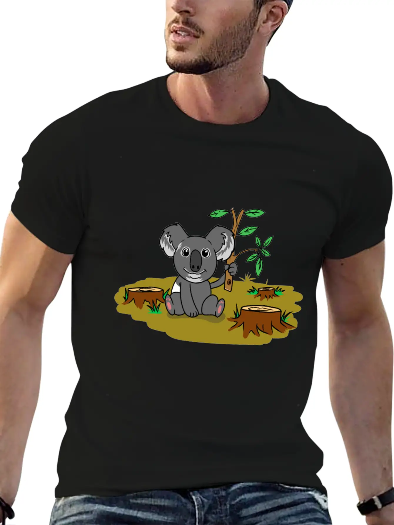 Koala Baer Australia Wildnis Climate Global Relaxed Everyday Tee – Lightweight And Durable Cotton