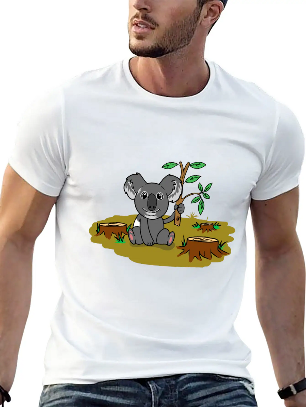 Koala Baer Australia Wildnis Climate Global Relaxed Everyday Tee – Lightweight And Durable Cotton