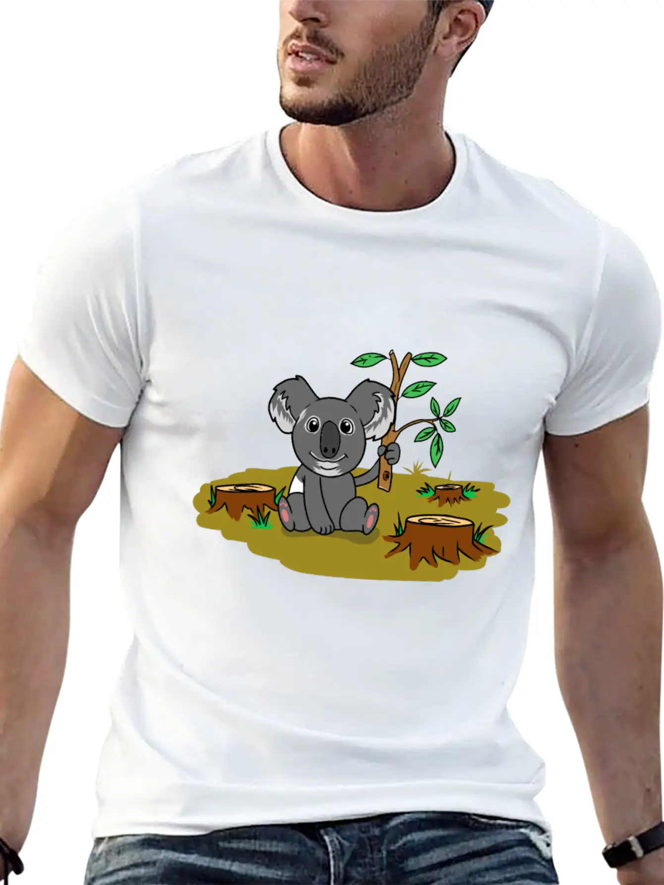 Koala Baer Australia Wildnis Climate Global Relaxed Everyday Tee – Lightweight And Durable Cotton