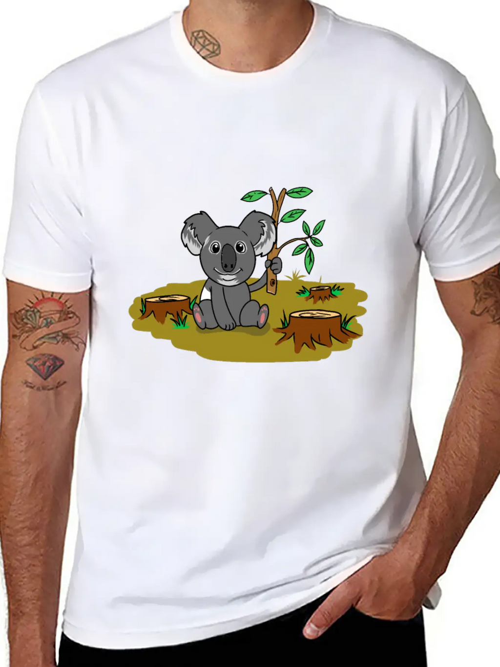 Koala Baer Australia Wildnis Climate Global Relaxed Everyday Tee – Lightweight And Durable Cotton