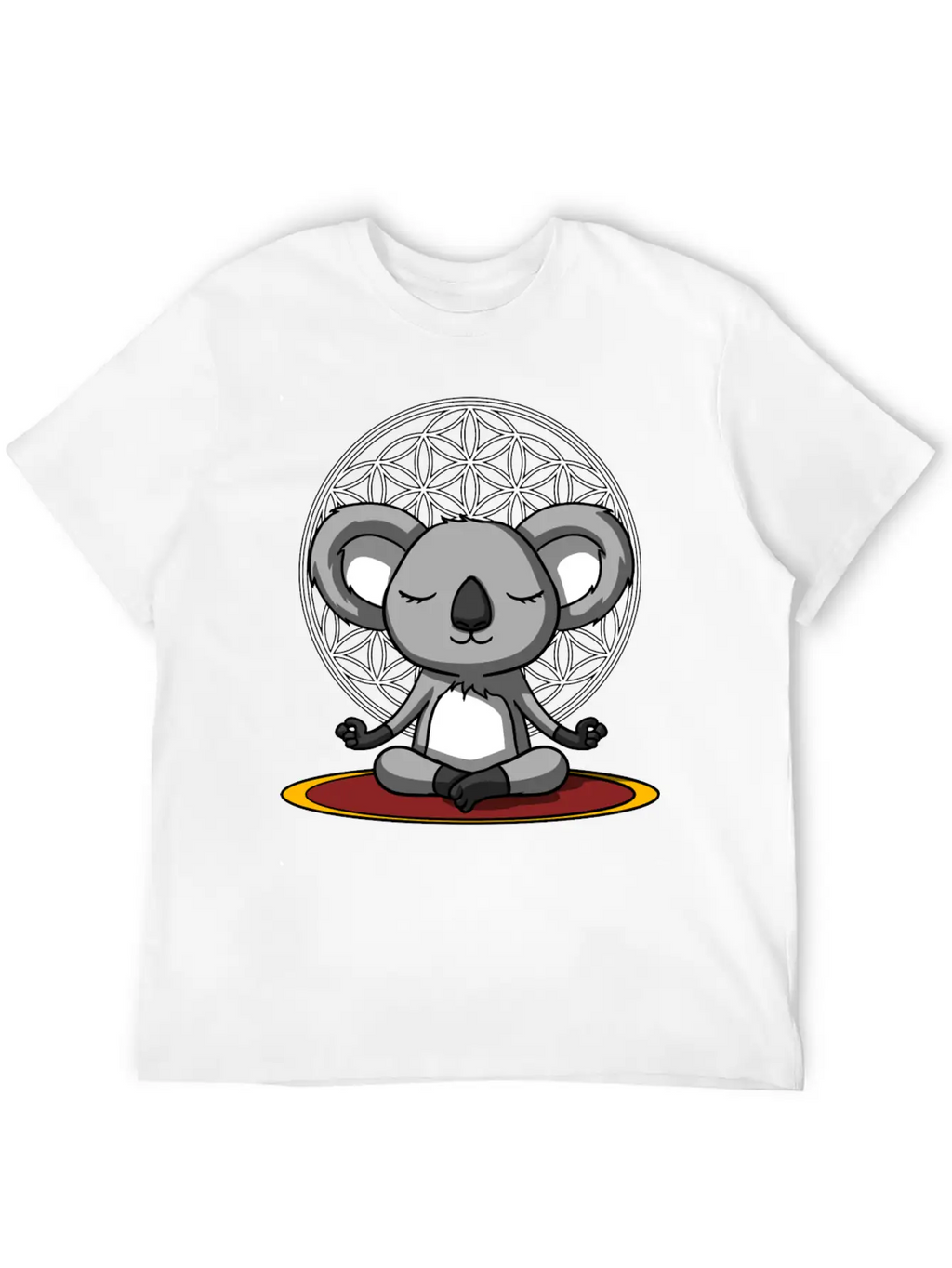 Koala Bear Meditation Relaxed Everyday Tee – Lightweight And Durable Cotton