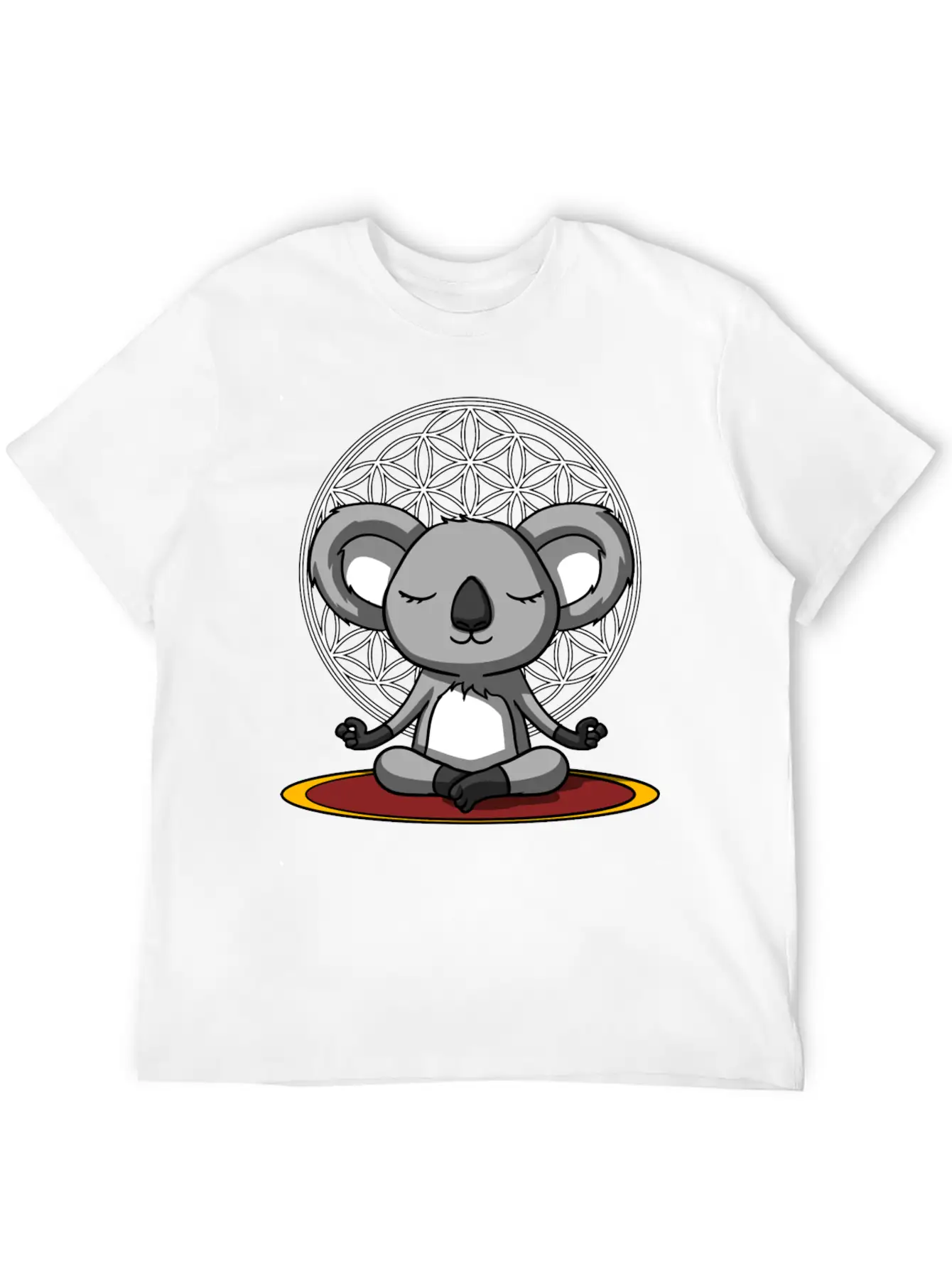Koala Bear Meditation Relaxed Everyday Tee – Lightweight And Durable Cotton