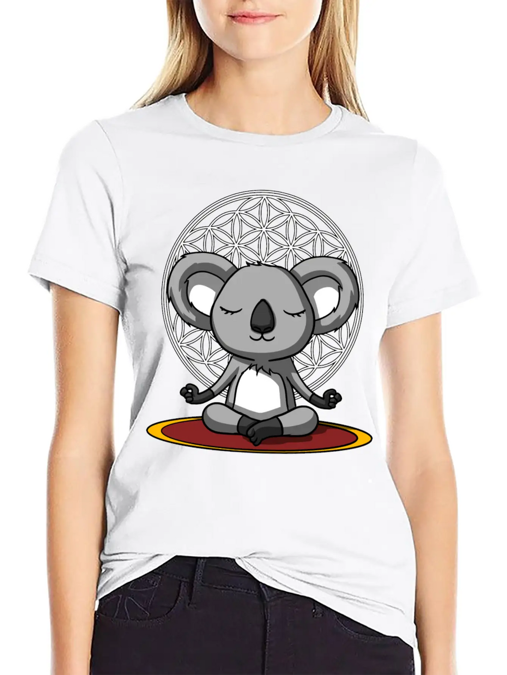 Koala Bear Meditation Relaxed Everyday Tee – Lightweight And Durable Cotton