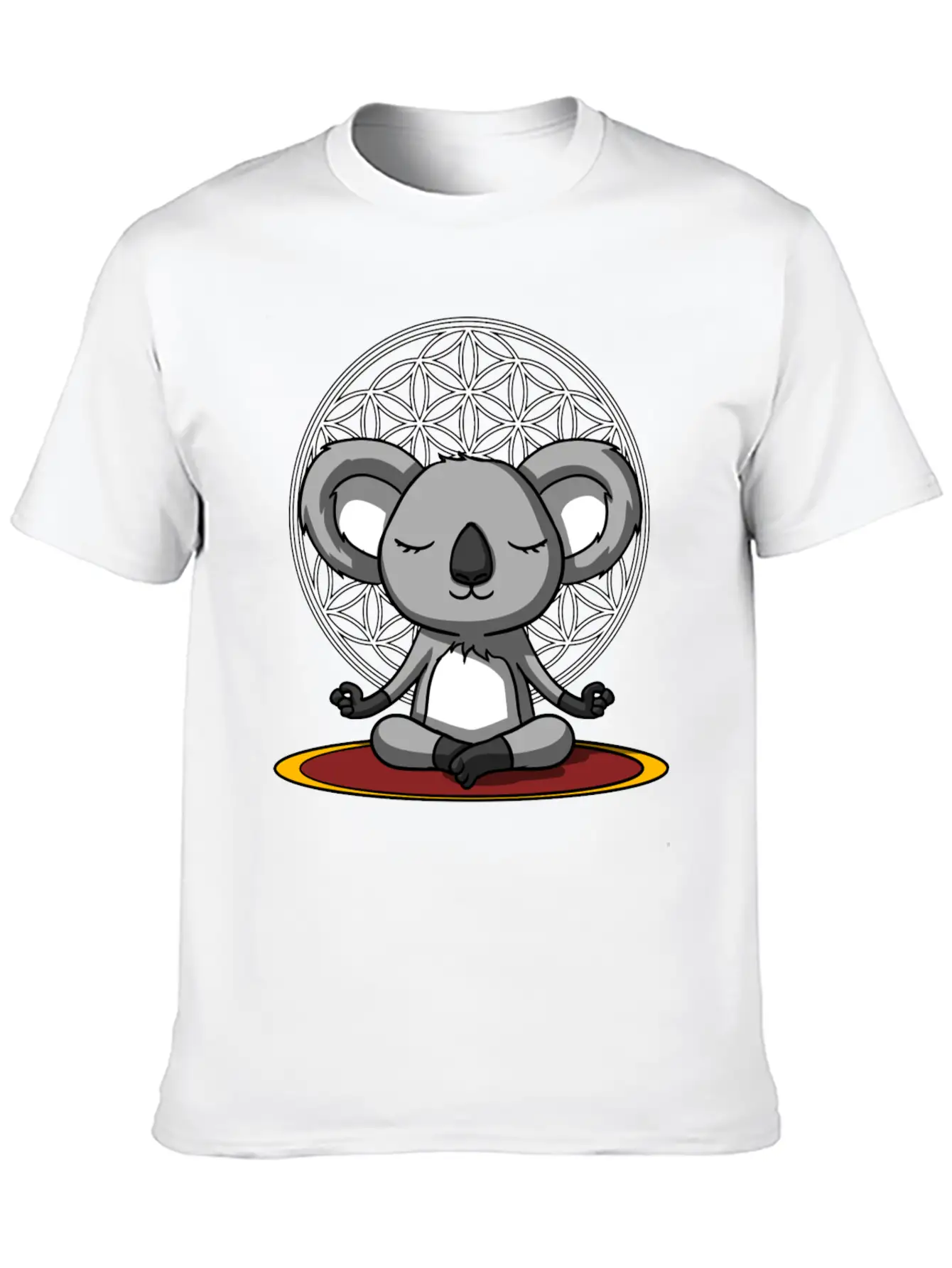 Koala Bear Meditation Relaxed Everyday Tee – Lightweight And Durable Cotton