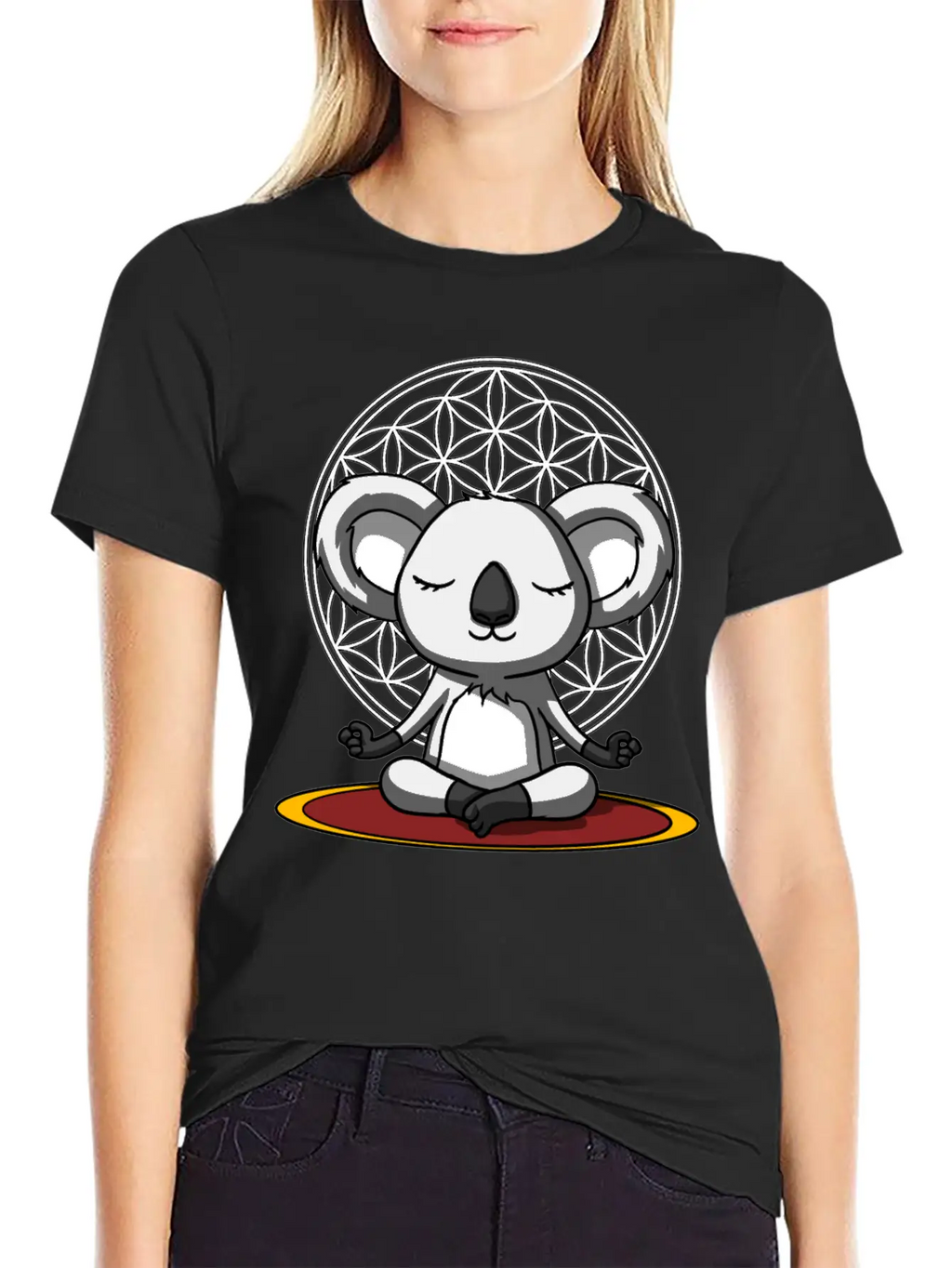 Koala Bear Meditation Relaxed Everyday Tee – Lightweight And Durable Cotton