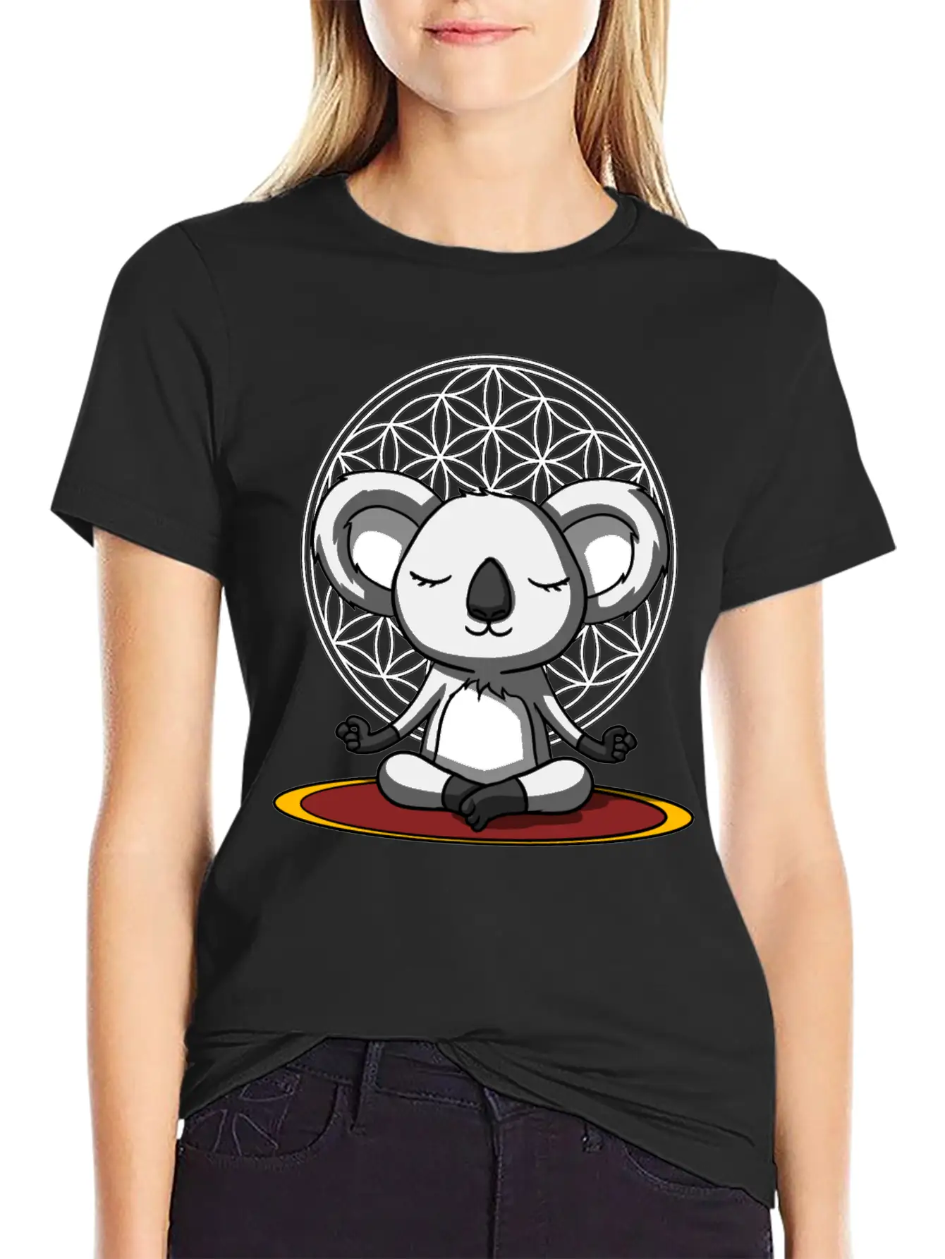 Koala Bear Meditation Relaxed Everyday Tee – Lightweight And Durable Cotton