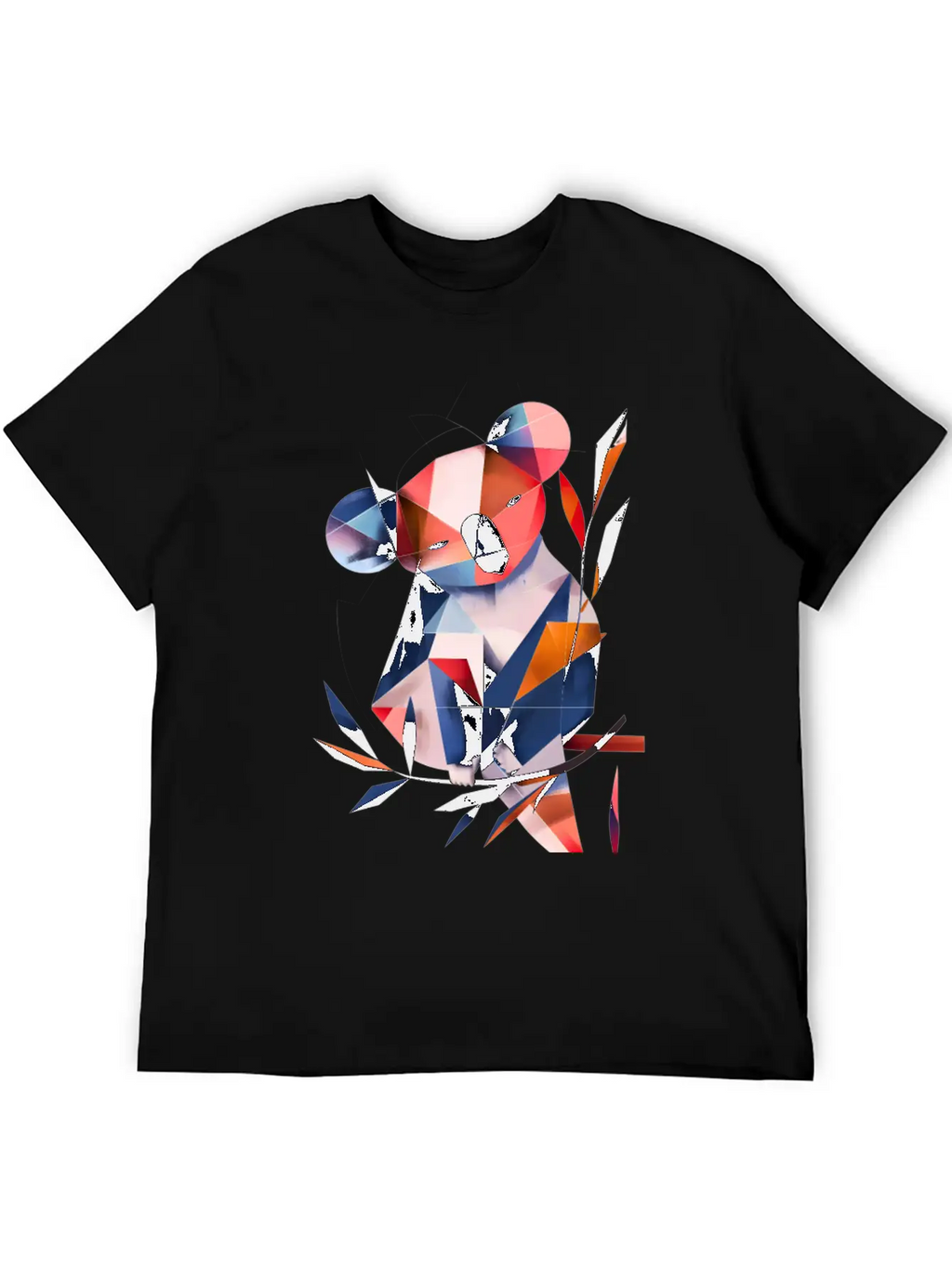 Koala In Cubist Harmony: A Moisky Art Masterpiece Timeless Short Sleeve Tee – Comfy And Minimalist Design