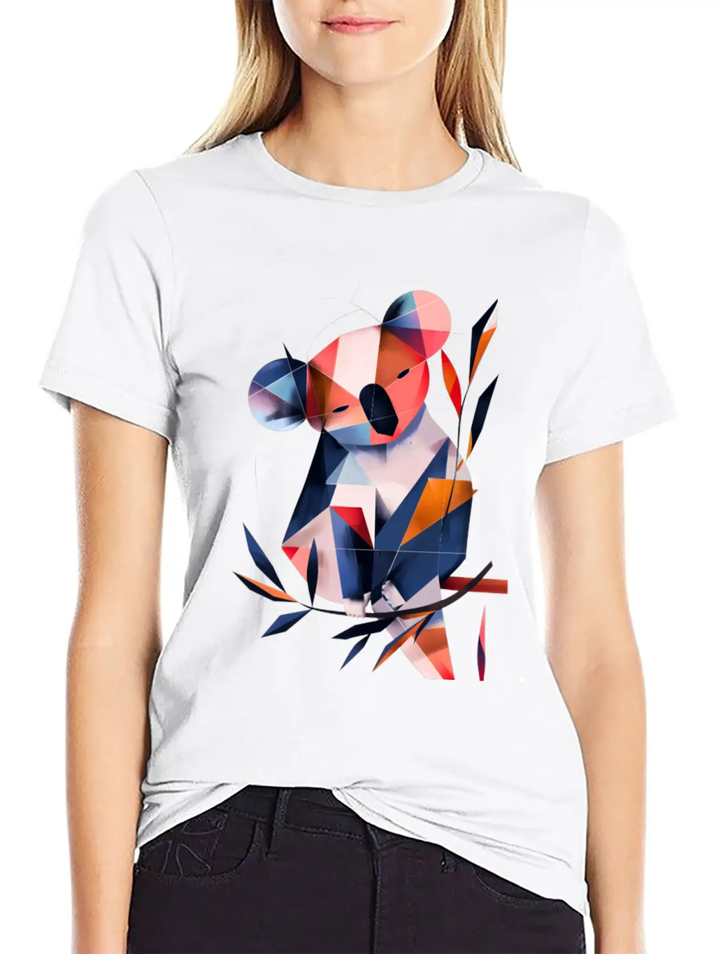 Koala In Cubist Harmony: A Moisky Art Masterpiece Timeless Short Sleeve Tee – Comfy And Minimalist Design
