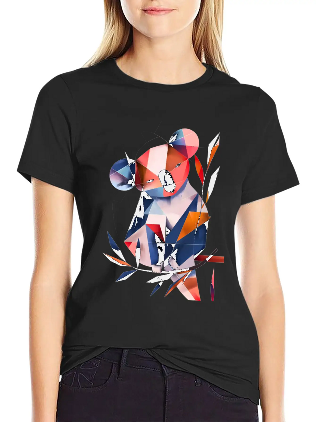 Koala In Cubist Harmony: A Moisky Art Masterpiece Timeless Short Sleeve Tee – Comfy And Minimalist Design