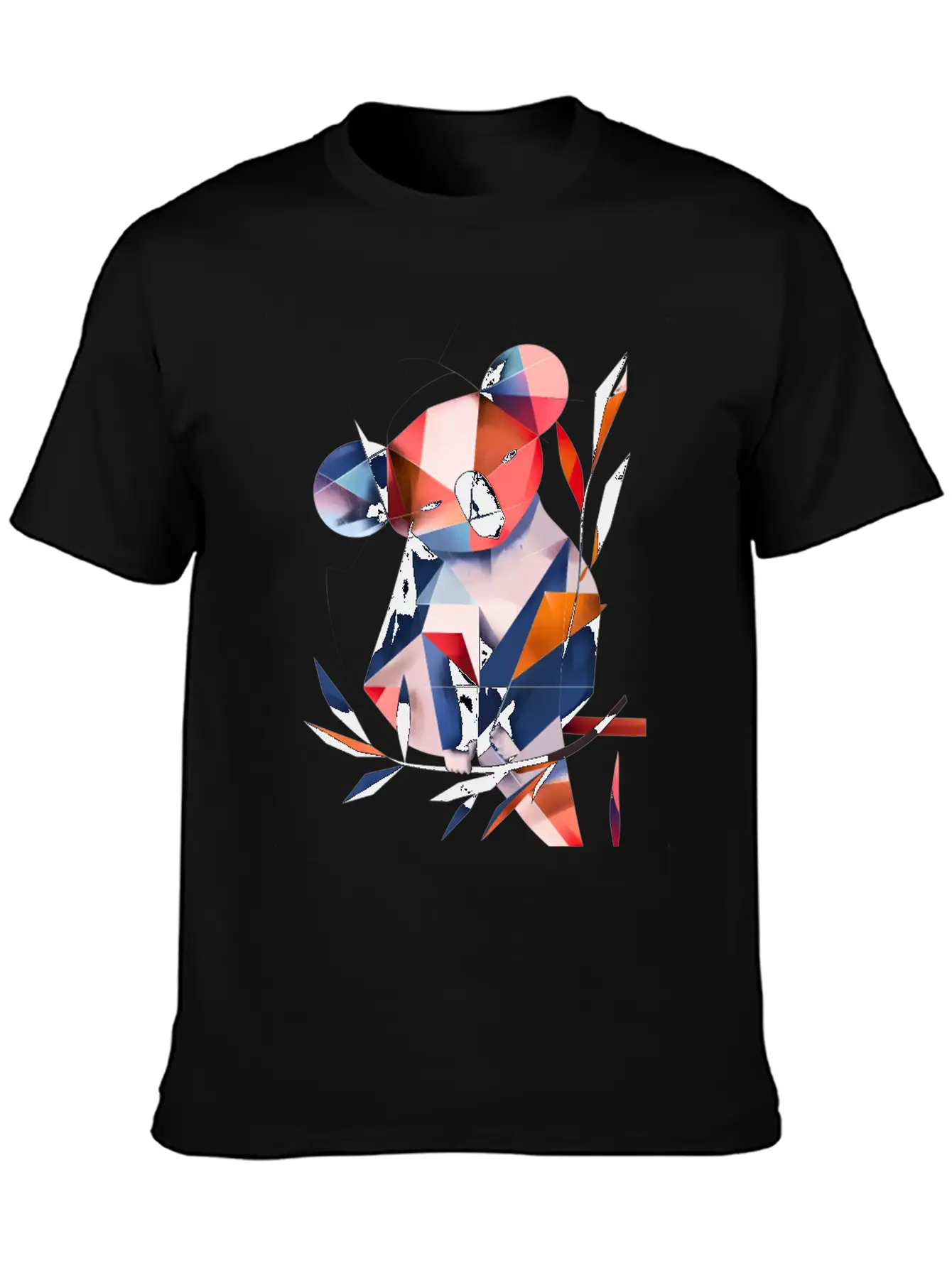 Koala In Cubist Harmony: A Moisky Art Masterpiece Timeless Short Sleeve Tee – Comfy And Minimalist Design
