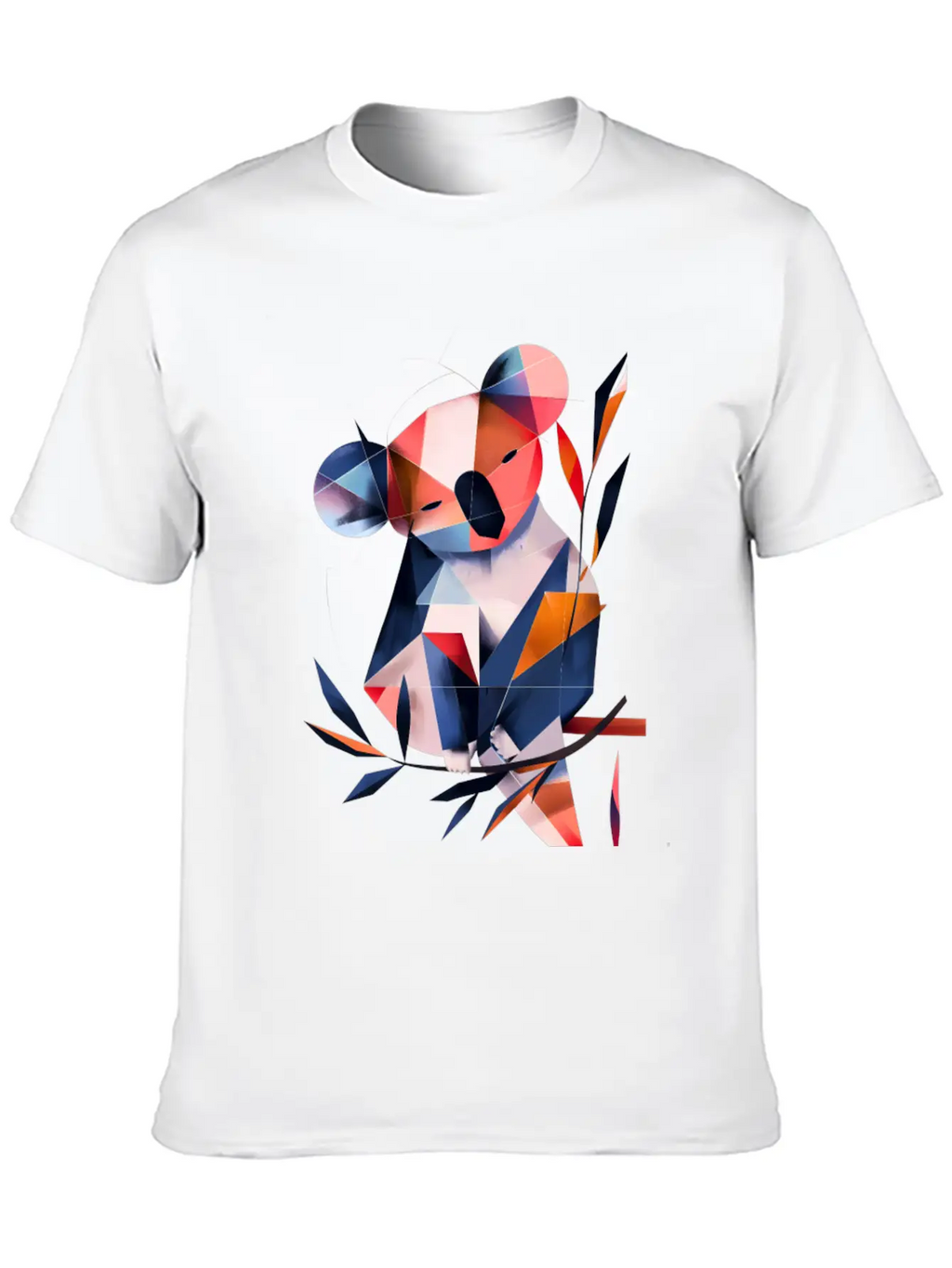 Koala In Cubist Harmony: A Moisky Art Masterpiece Timeless Short Sleeve Tee – Comfy And Minimalist Design