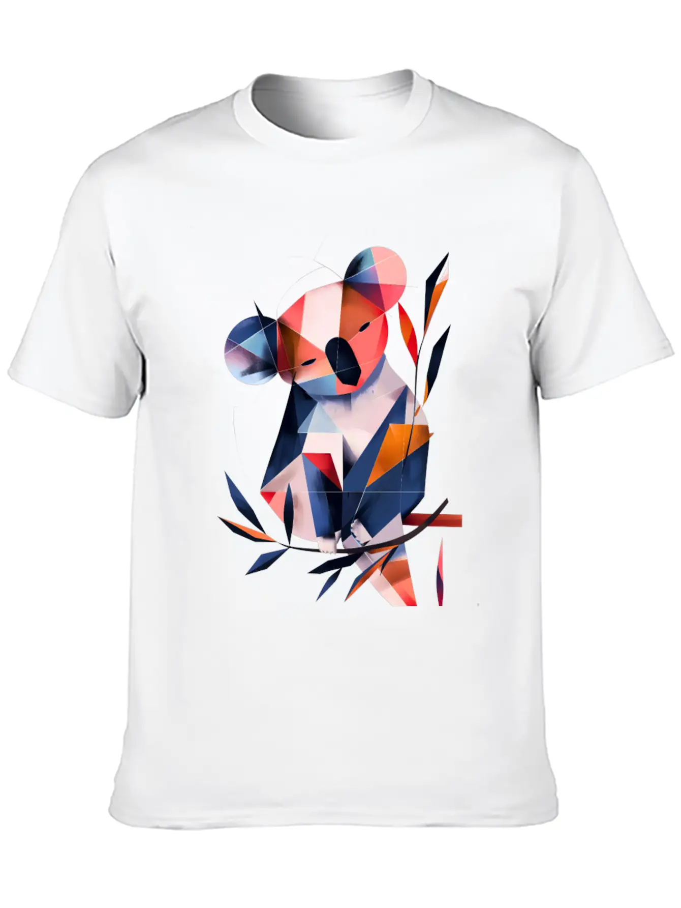 Koala In Cubist Harmony: A Moisky Art Masterpiece Timeless Short Sleeve Tee – Comfy And Minimalist Design