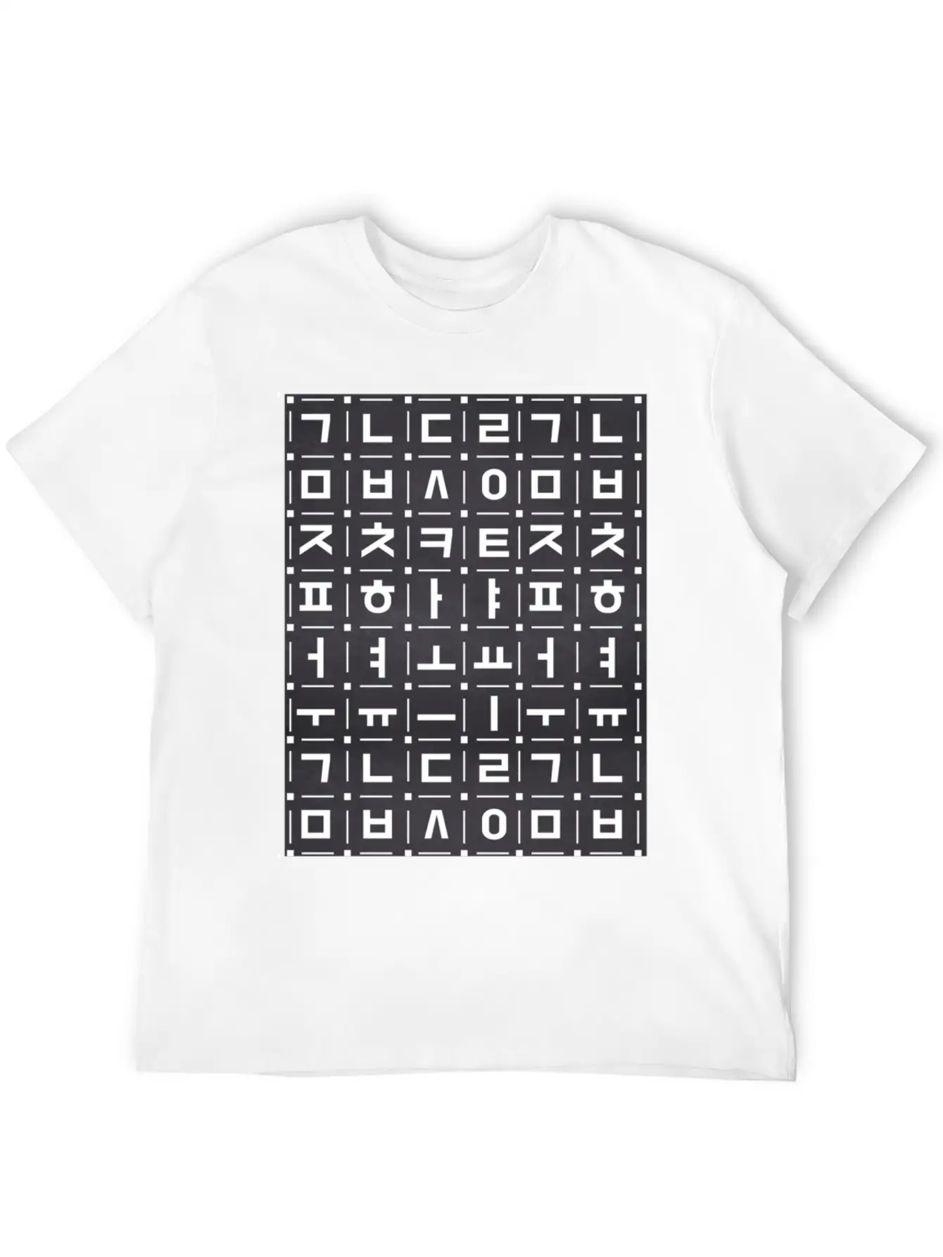 Korean Alphabet, Chalkboard Art, Learn Hangul Souv Timeless Short Sleeve Tee – Comfy And Minimalist Design