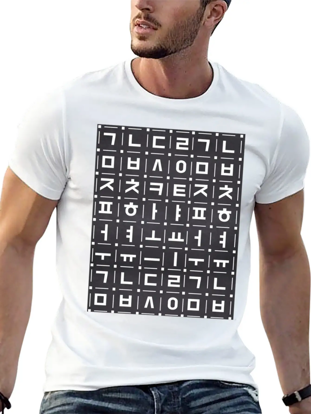 Korean Alphabet, Chalkboard Art, Learn Hangul Souv Timeless Short Sleeve Tee – Comfy And Minimalist Design
